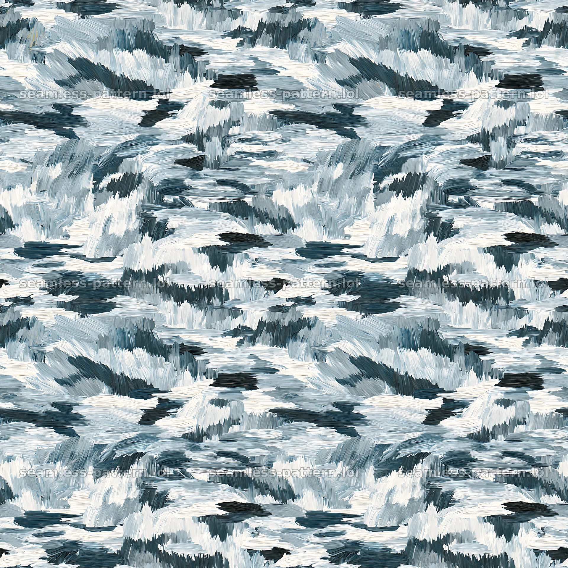 Seamless arctic camouflage brushstroke pattern — seamless tileable pattern