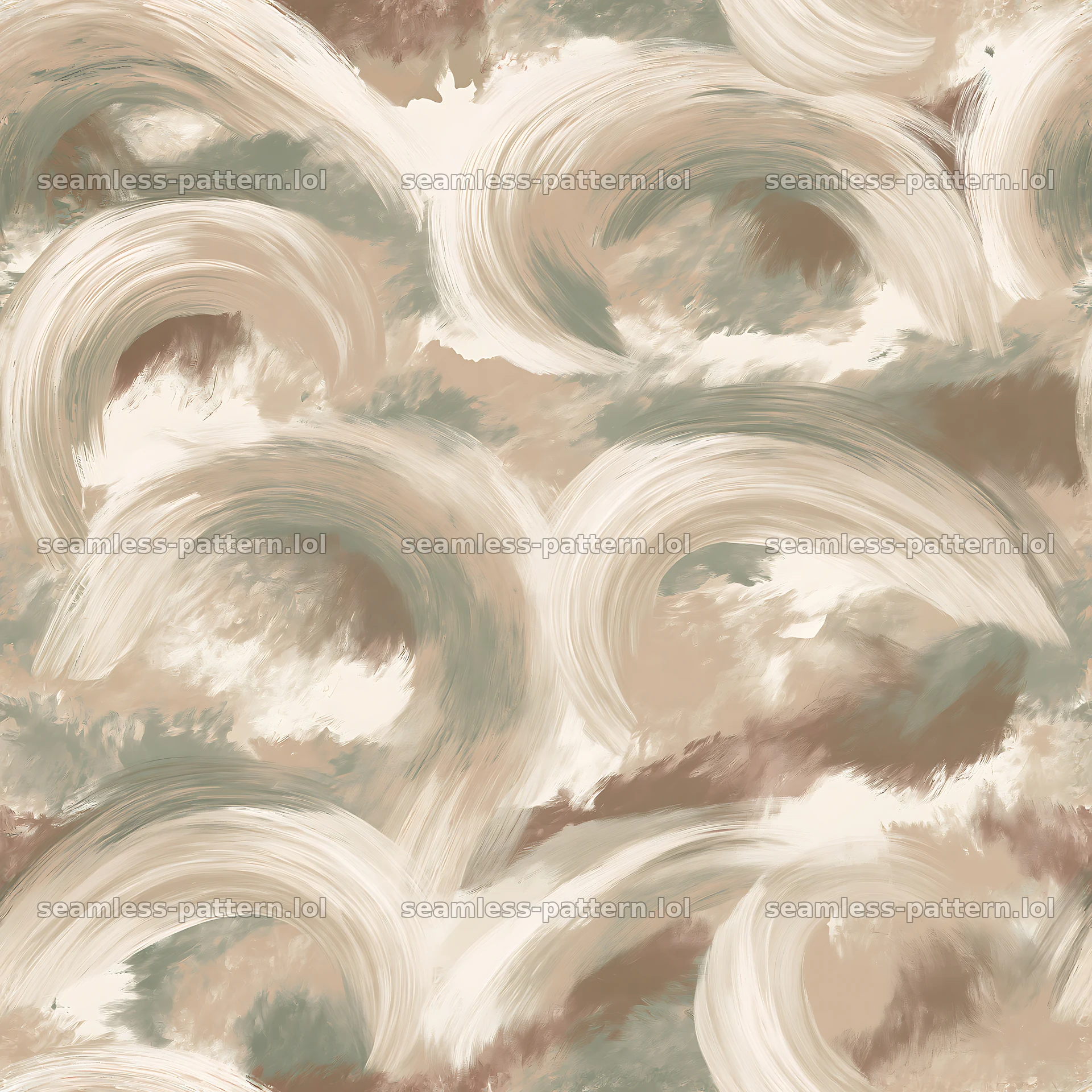 Seamless beige camouflage brushstroke pattern — seamless tileable pattern