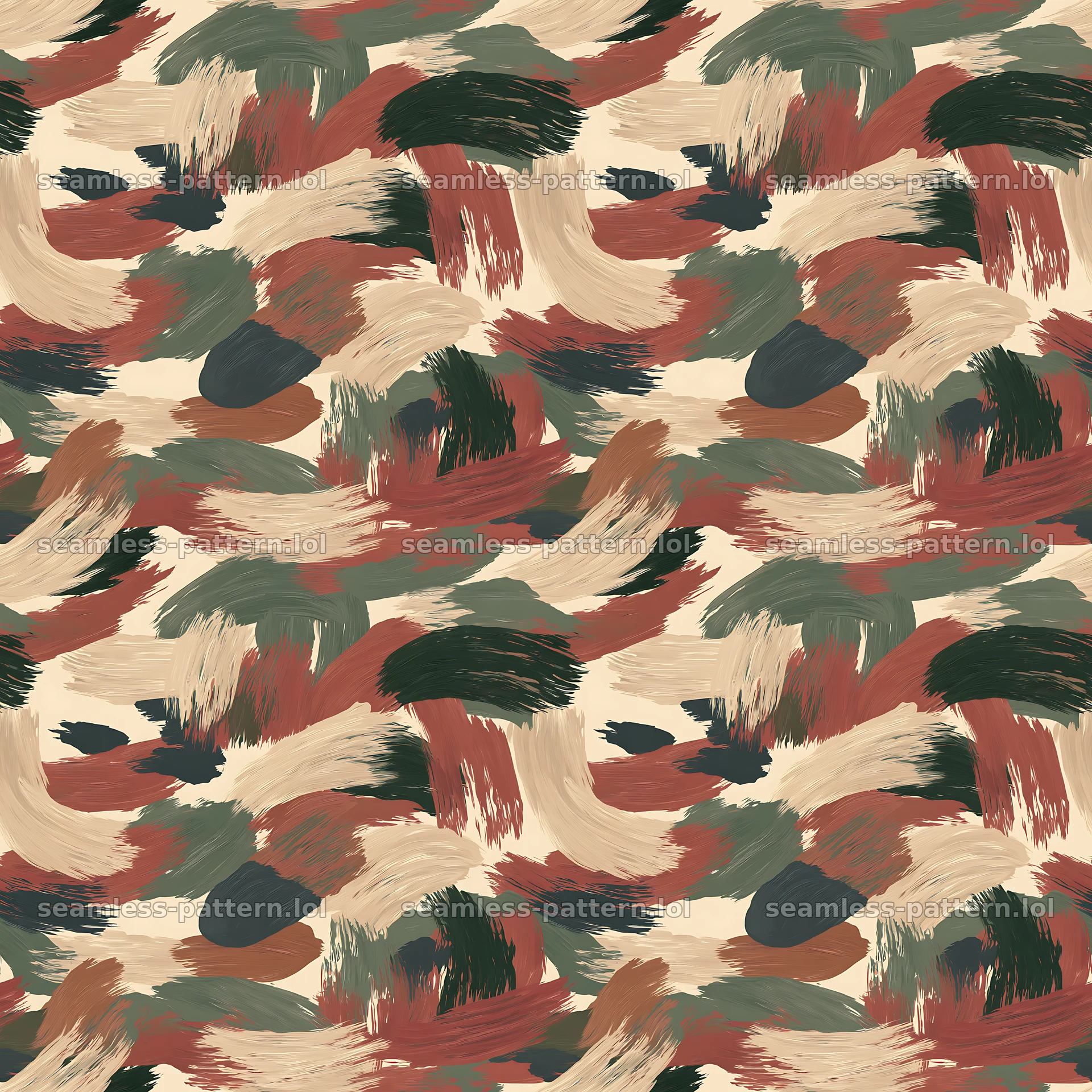 Seamless desert camouflage brushstroke pattern for textiles — seamless tileable pattern