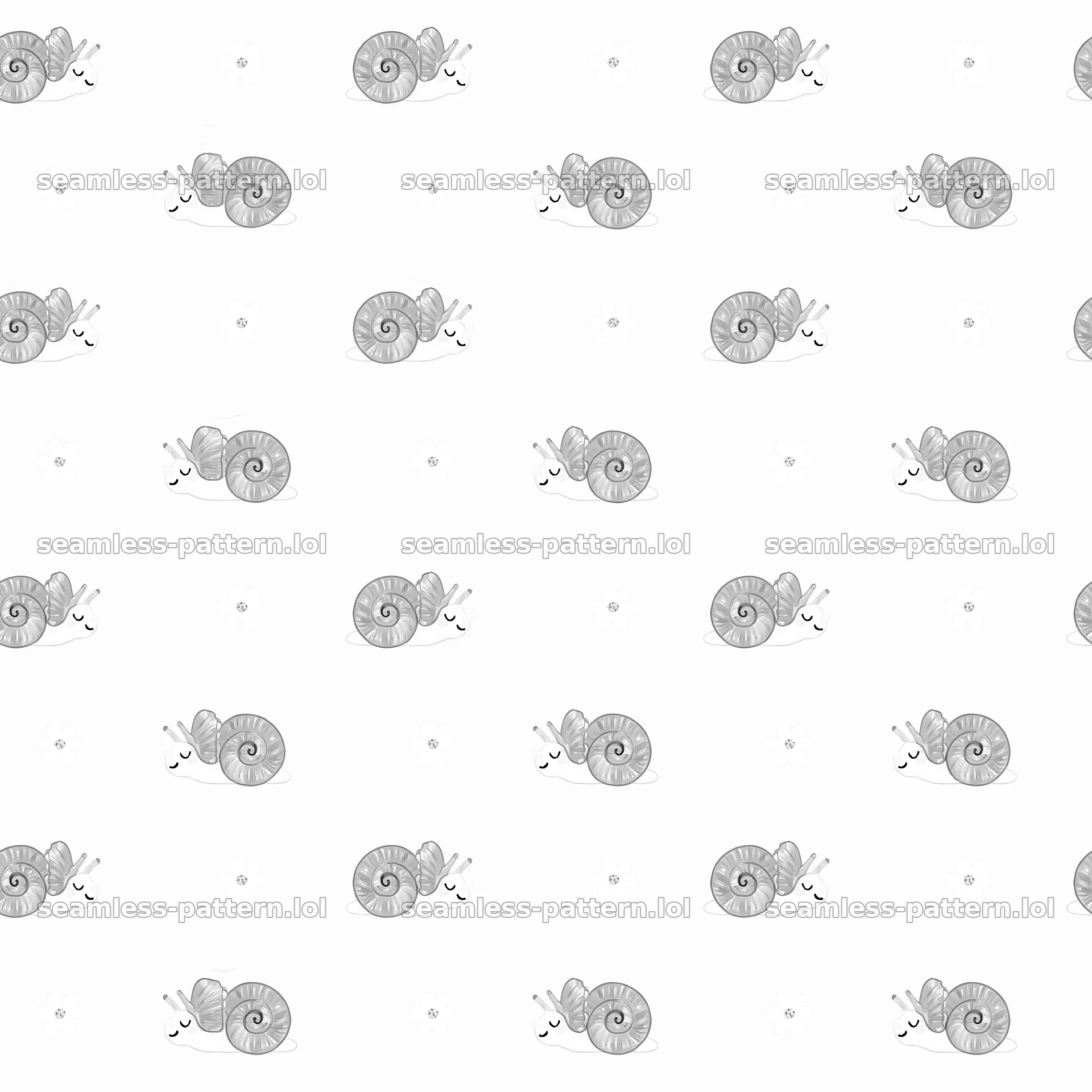 Seamless snail pattern for nursery fabric — seamless tileable pattern