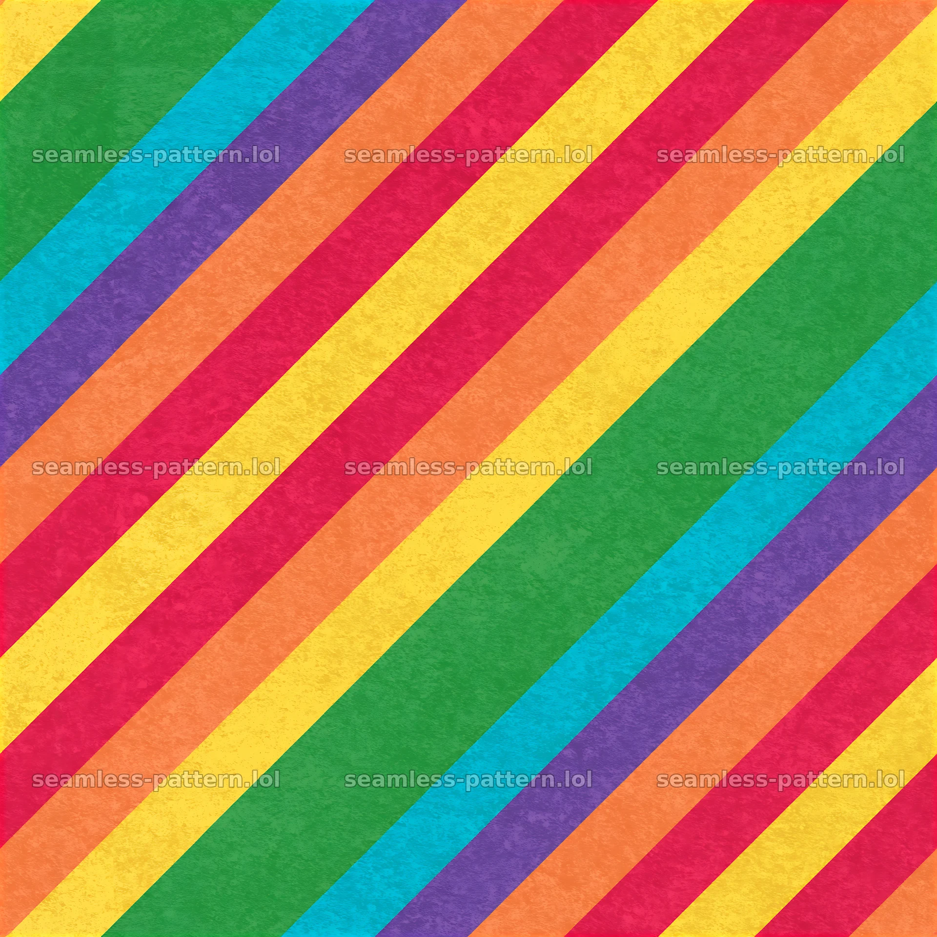 Colorful rainbow stripes seamless pattern across diagonal layout — seamless tileable pattern at 8192x8192