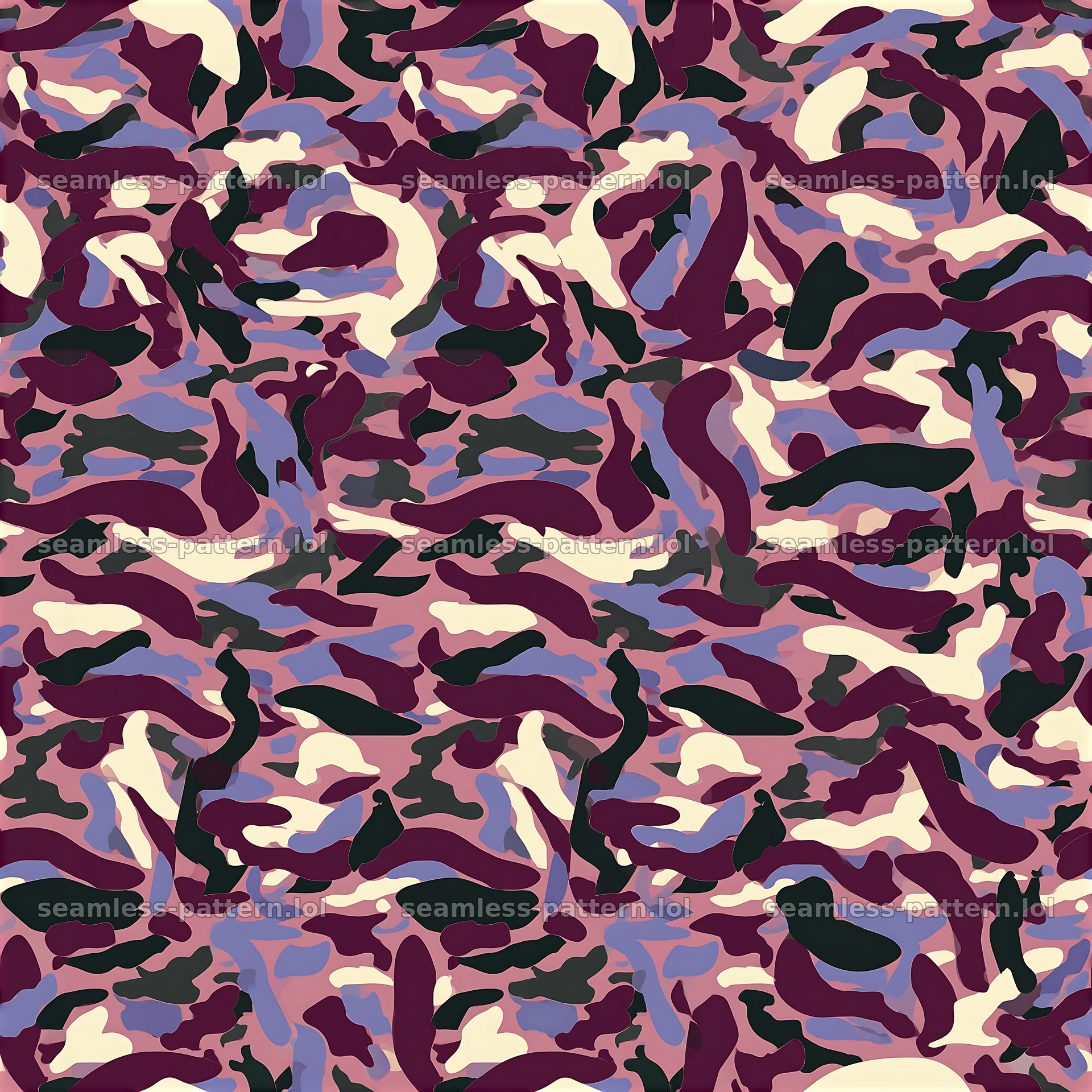 Purple sportswear camouflage repeat pattern with various shapes — seamless tileable pattern at 8192x8192