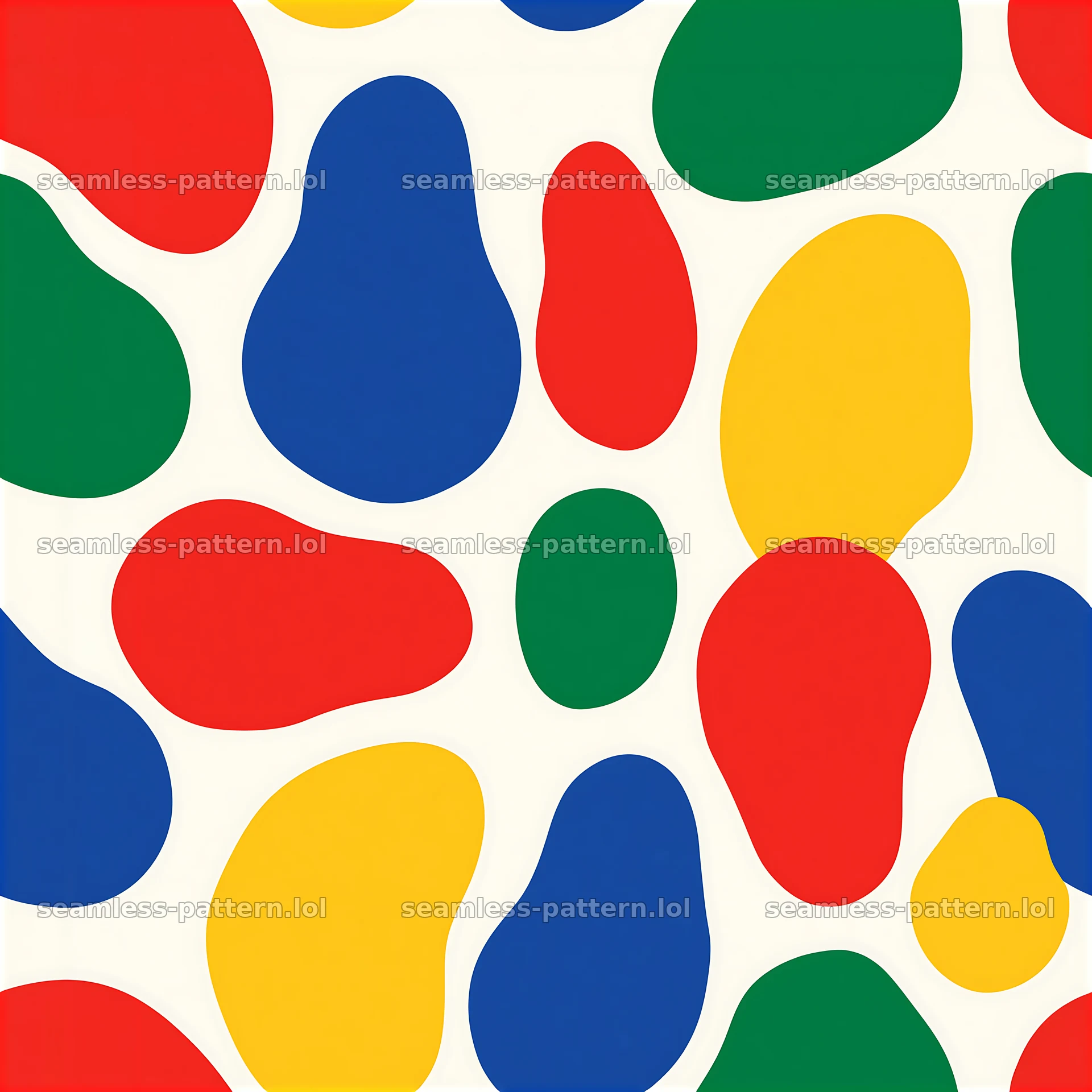 Colorful abstract blobs seamless pattern with bold colors — seamless tileable pattern at 8192x8192