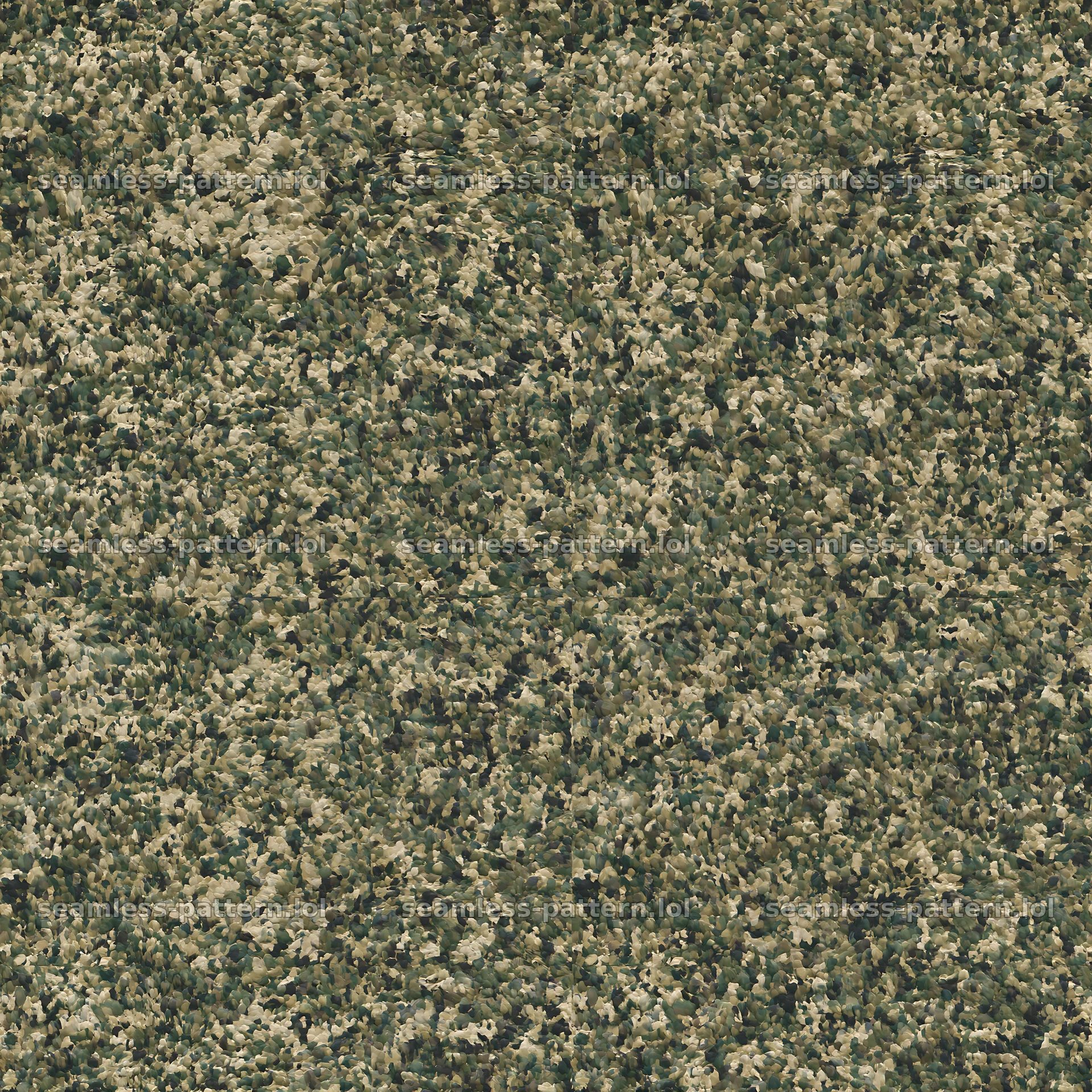 Seamless mottled camouflage pattern with green and brown colors — seamless tileable pattern at 8192x8192