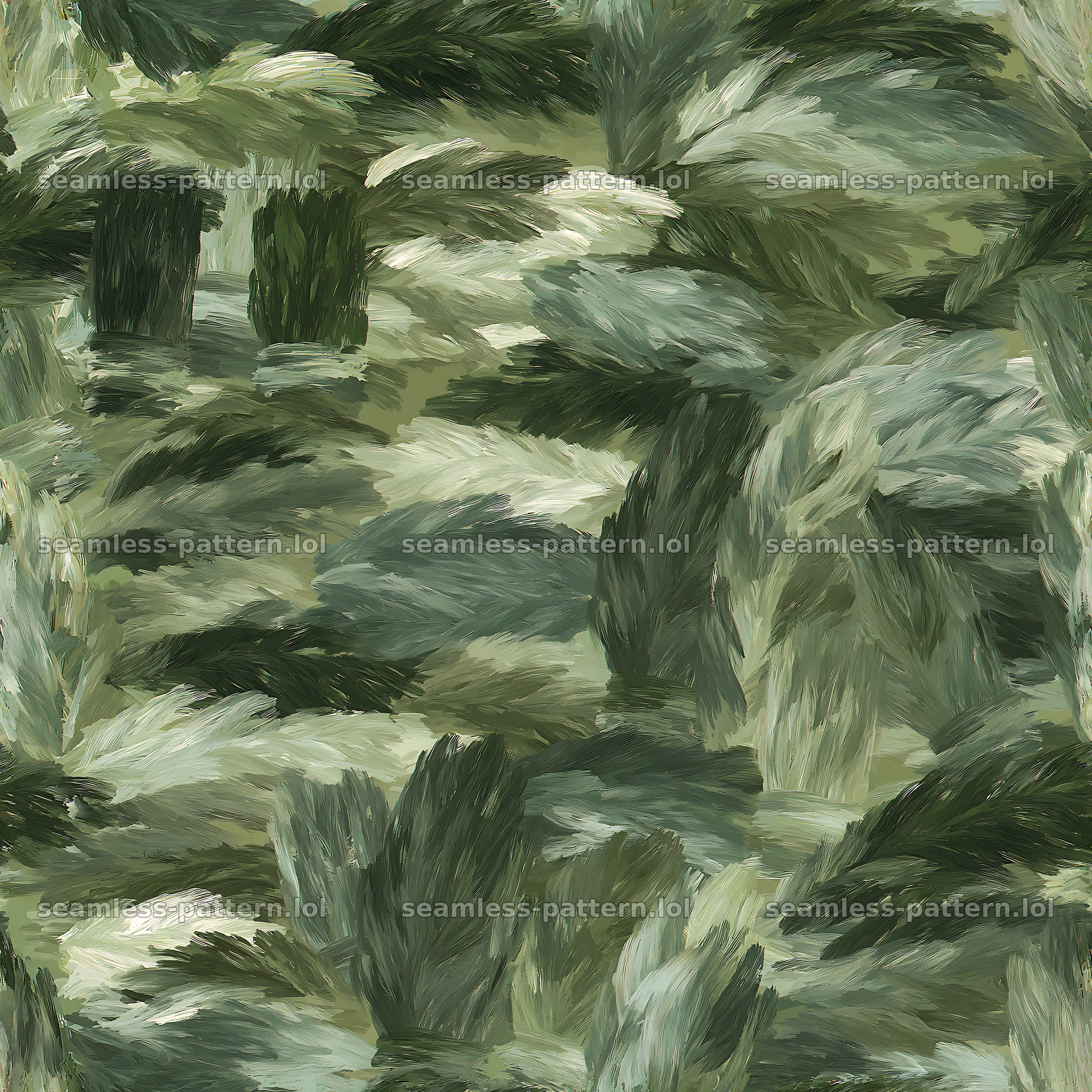 Seamless green camouflage brushstroke pattern for fabric and wallpaper — seamless tileable pattern