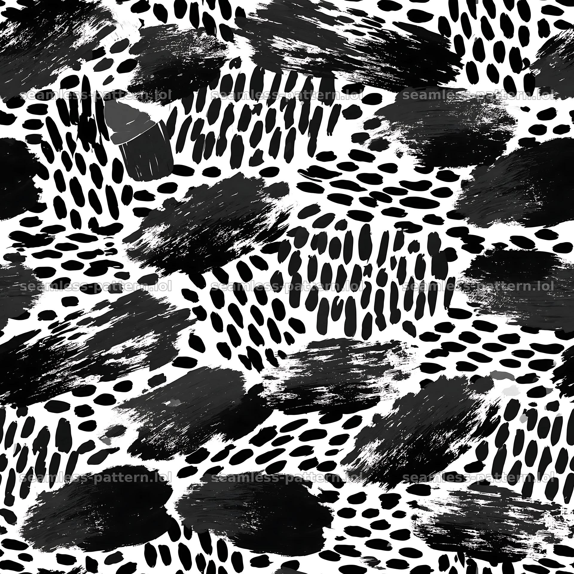 Seamless black camouflage brushstroke pattern for textiles — seamless tileable pattern