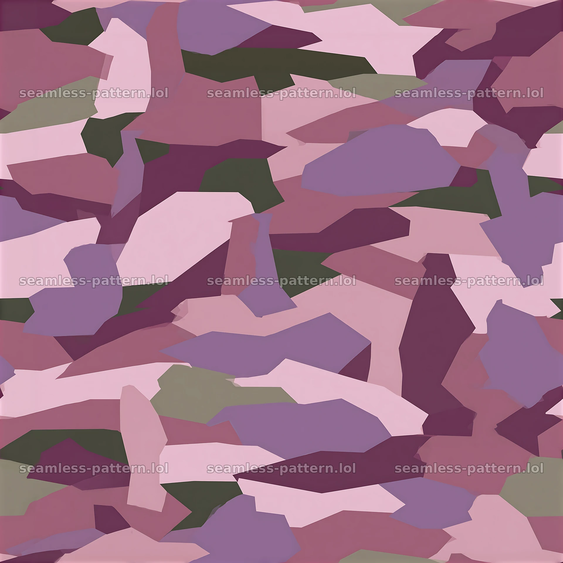 Purple fabric camouflage repeat pattern in abstract shapes — seamless tileable pattern at 8192x8192