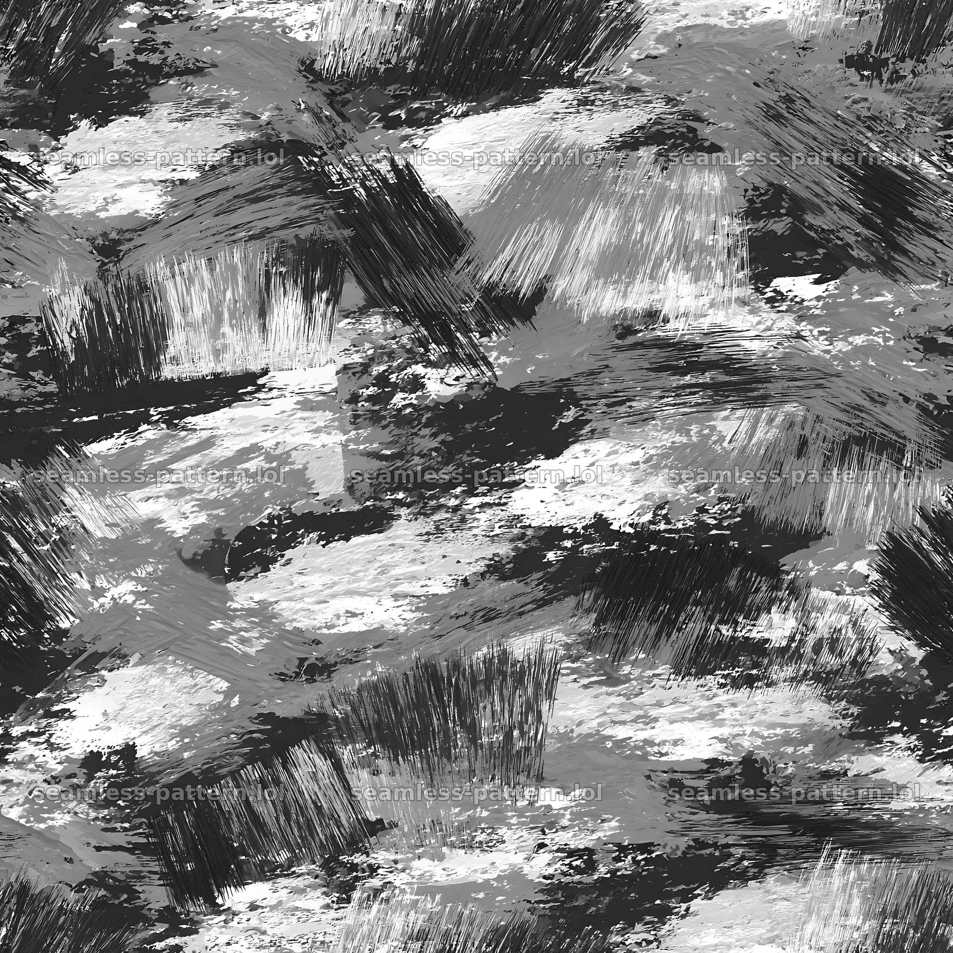 Seamless gray camouflage brushstroke pattern — seamless tileable pattern