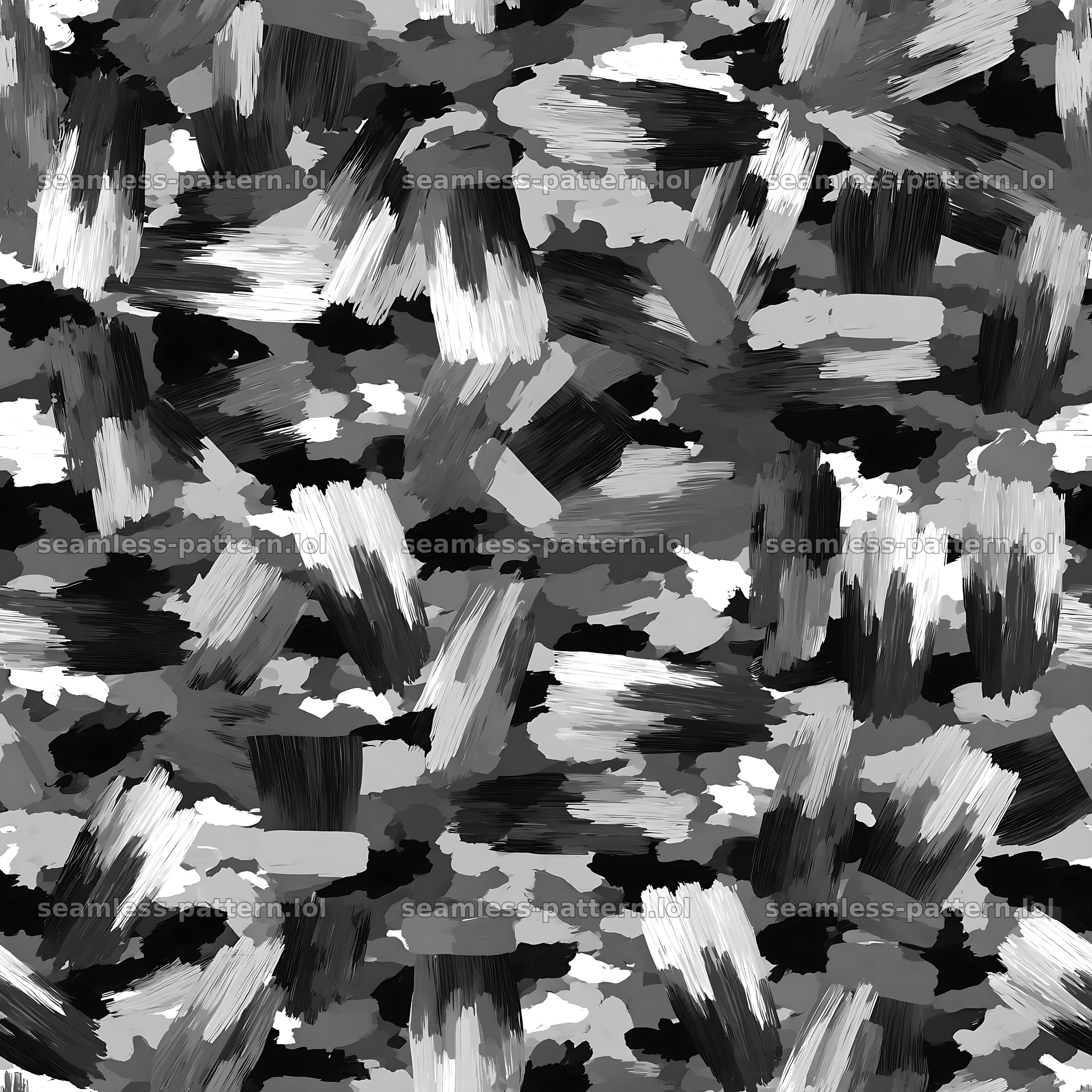 Seamless gray camouflage brushstroke pattern for textiles — seamless tileable pattern