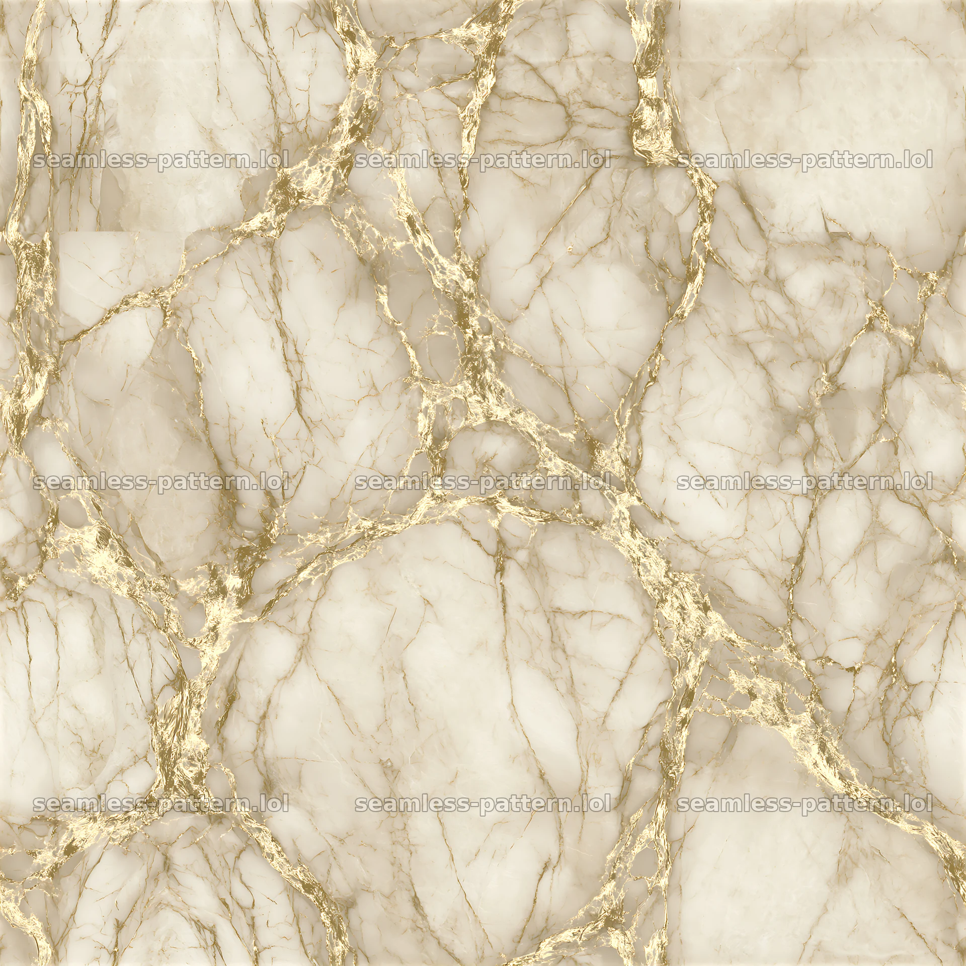 Seamless antique gold veined marble texture with detailed patterns — seamless tileable pattern at 8192x8192