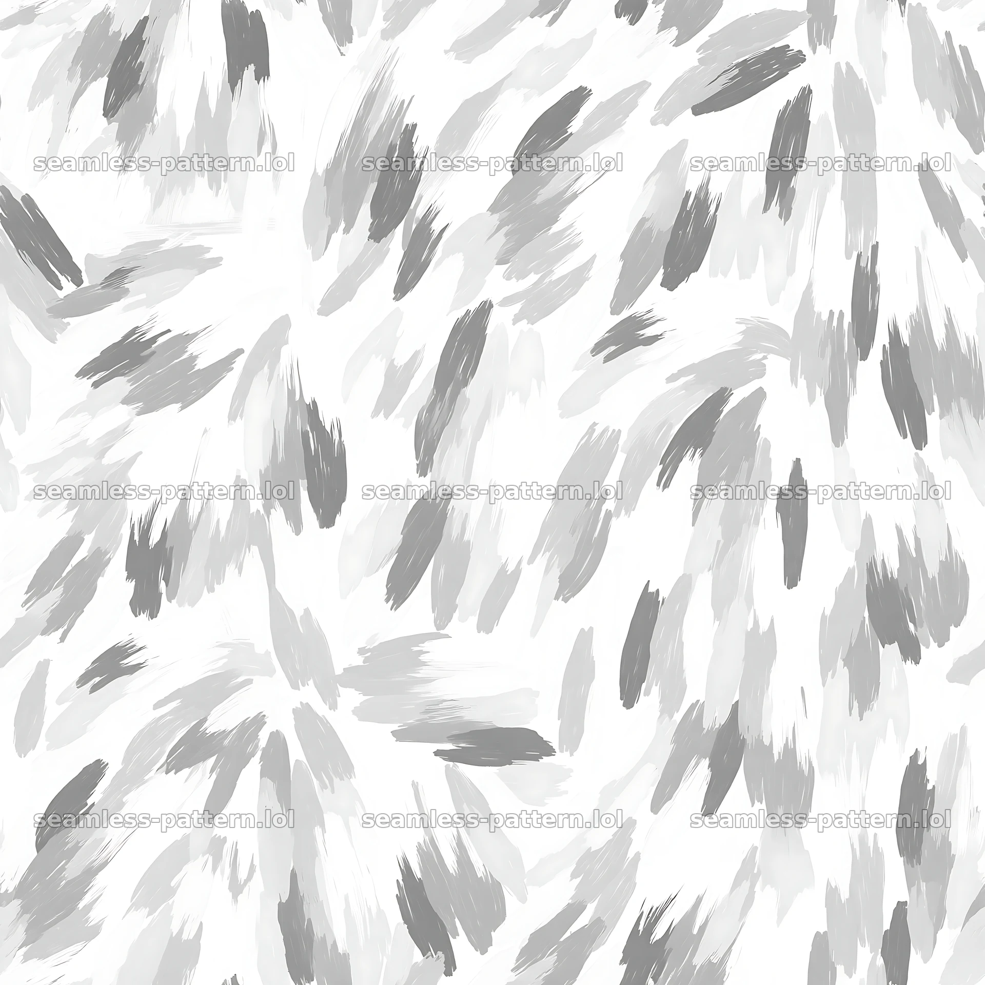 Seamless camouflage brushstroke pattern in shades of gray — seamless tileable pattern