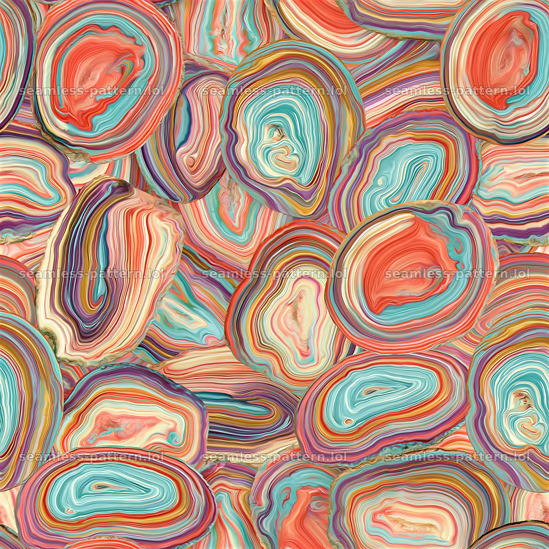 Multicolor swirled stone repeating pattern showcases vibrant layers — seamless tileable pattern at 8192x8192
