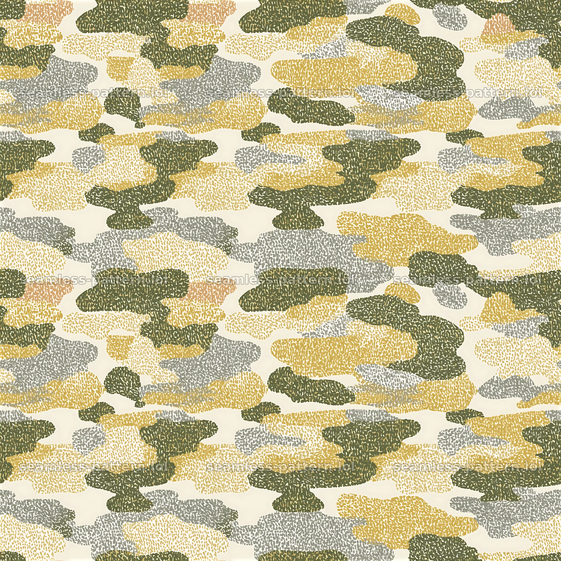 Gold and olive camouflage repeating pattern — seamless tileable pattern at 8192x8192