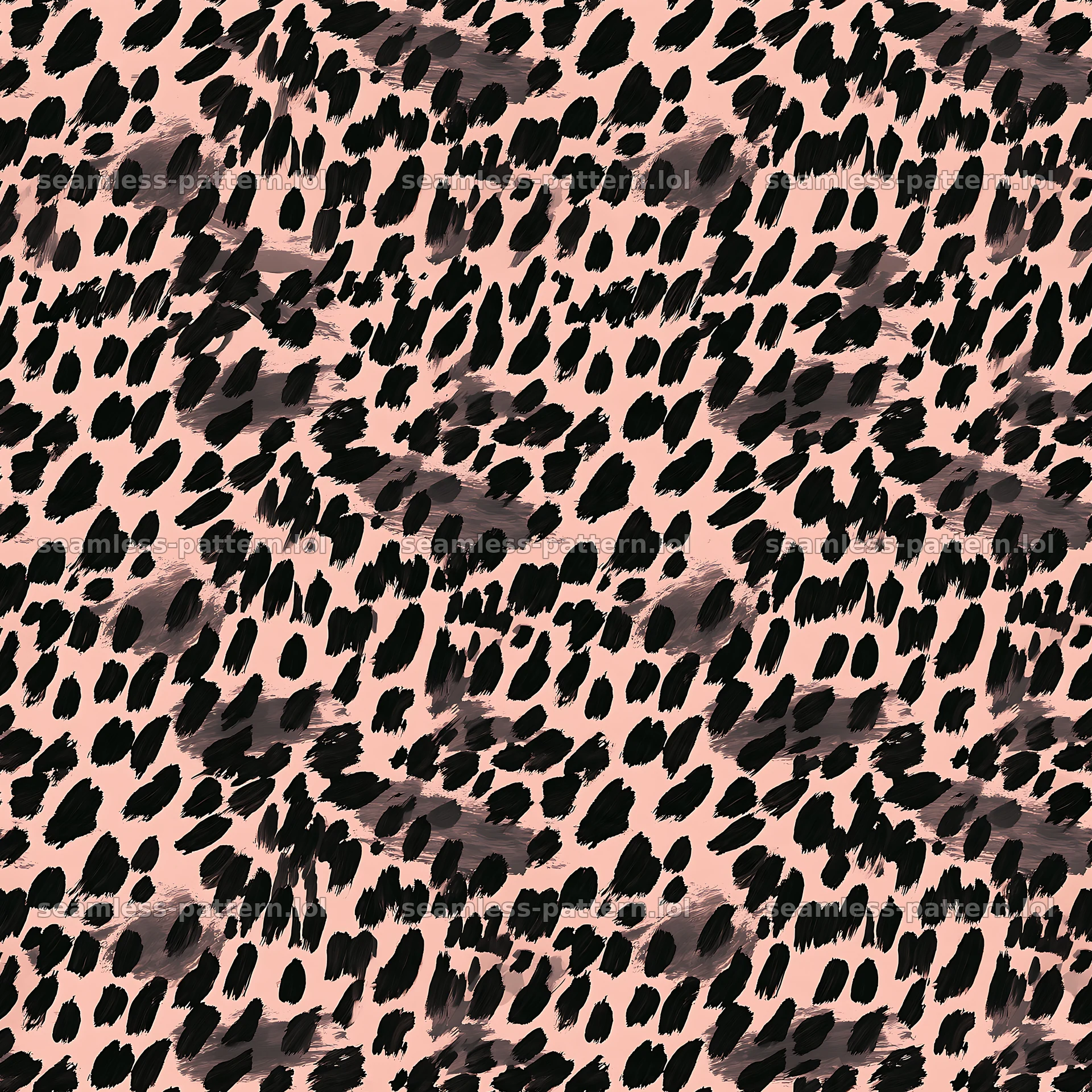 Seamless black camouflage brushstroke pattern — seamless tileable pattern