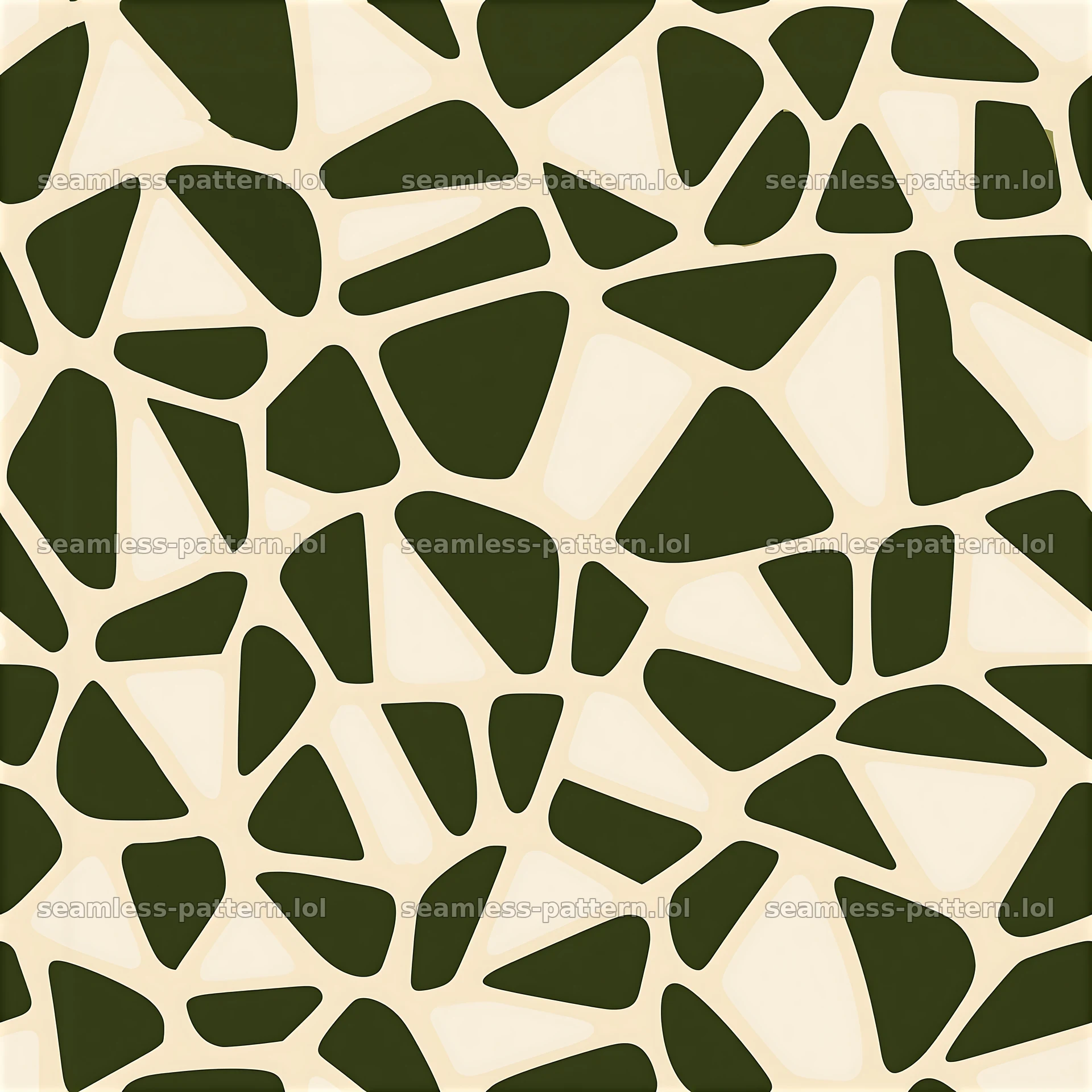 Seamless camouflage pattern with minimalist olive and beige shapes — seamless tileable pattern at 8192x8192