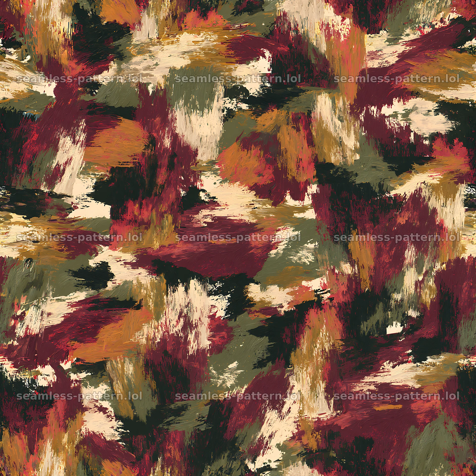 Seamless camouflage brushstroke pattern for textiles — seamless tileable pattern