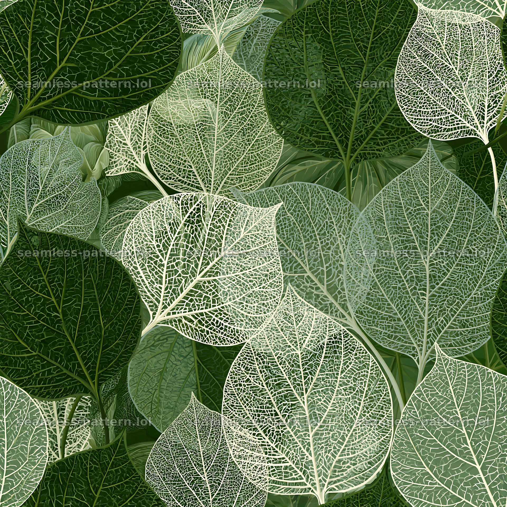 Natural leaf texture seamless pattern for fabric and wallpaper — seamless tileable pattern