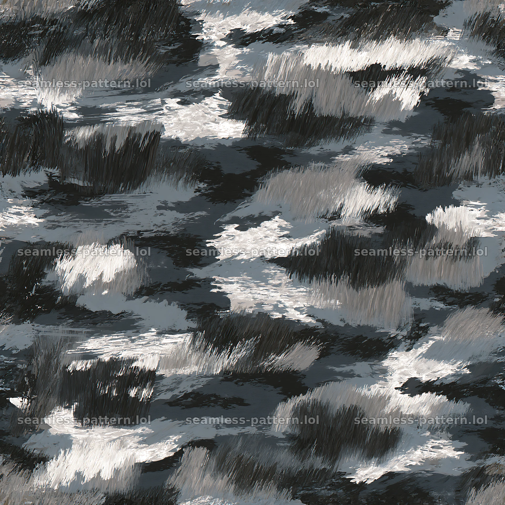 Seamless gray camouflage brushstroke pattern for textiles — seamless tileable pattern