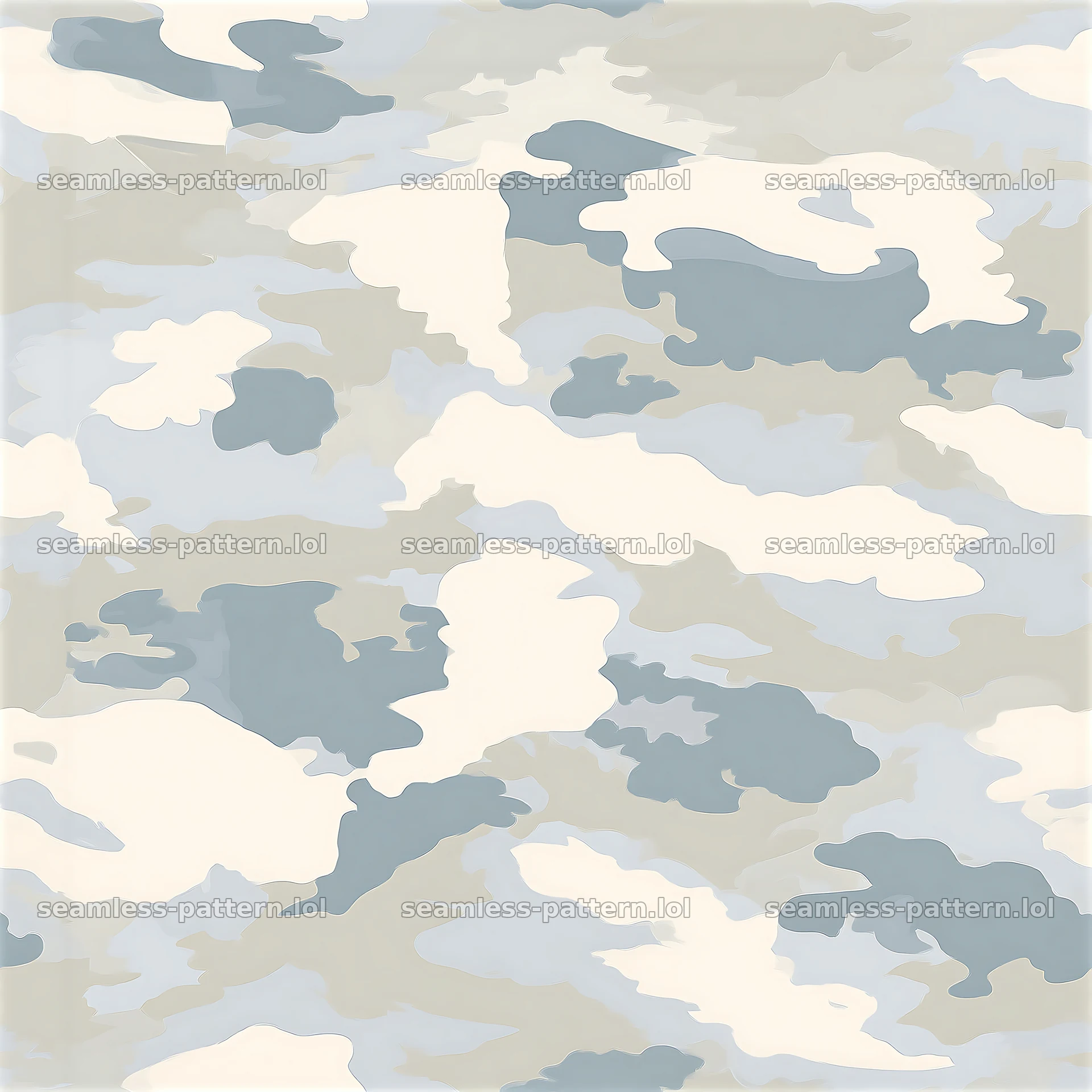 Tileable military camouflage pattern with light colors and shapes — seamless tileable pattern at 8192x8192