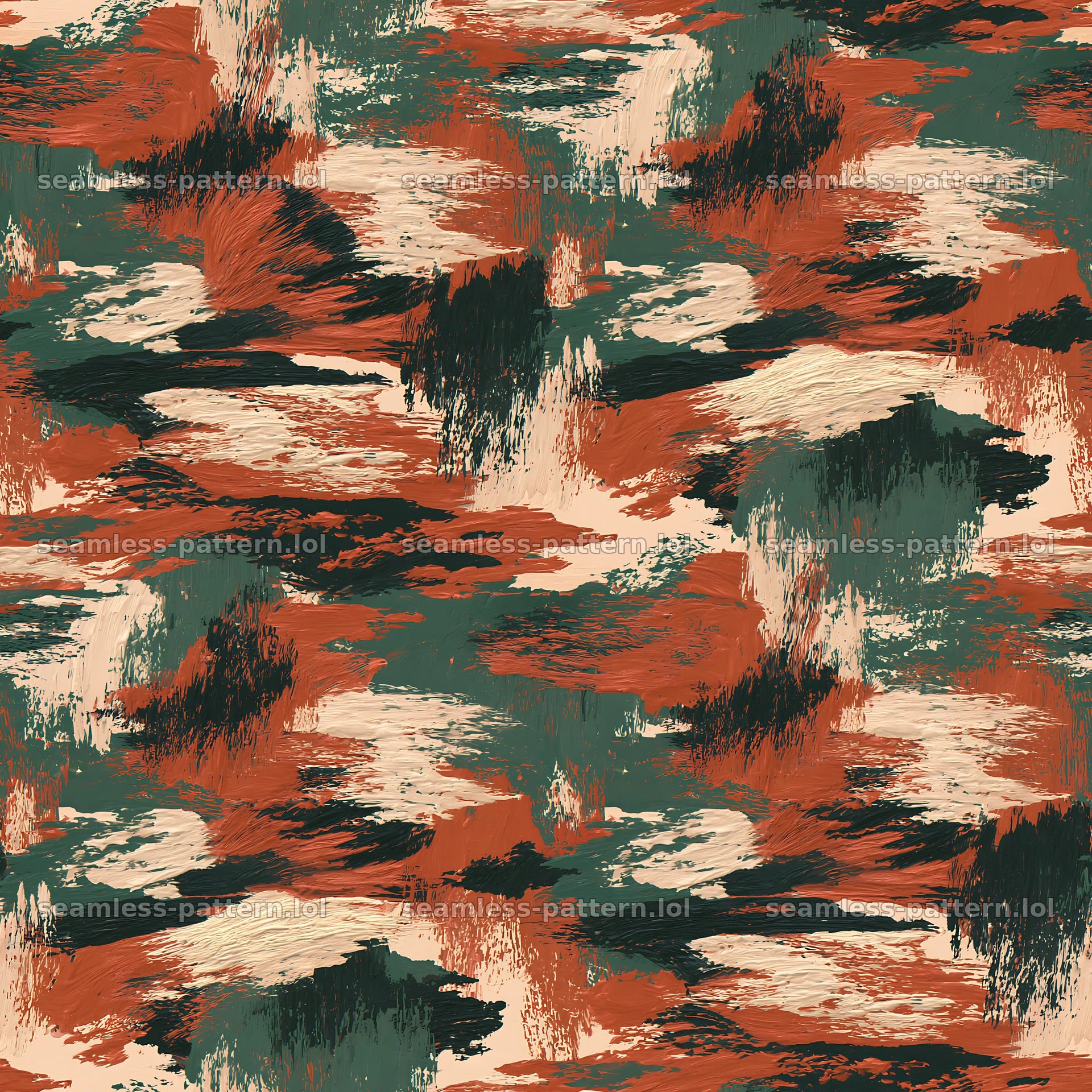 Seamless urban camouflage brushstroke pattern for textiles — seamless tileable pattern