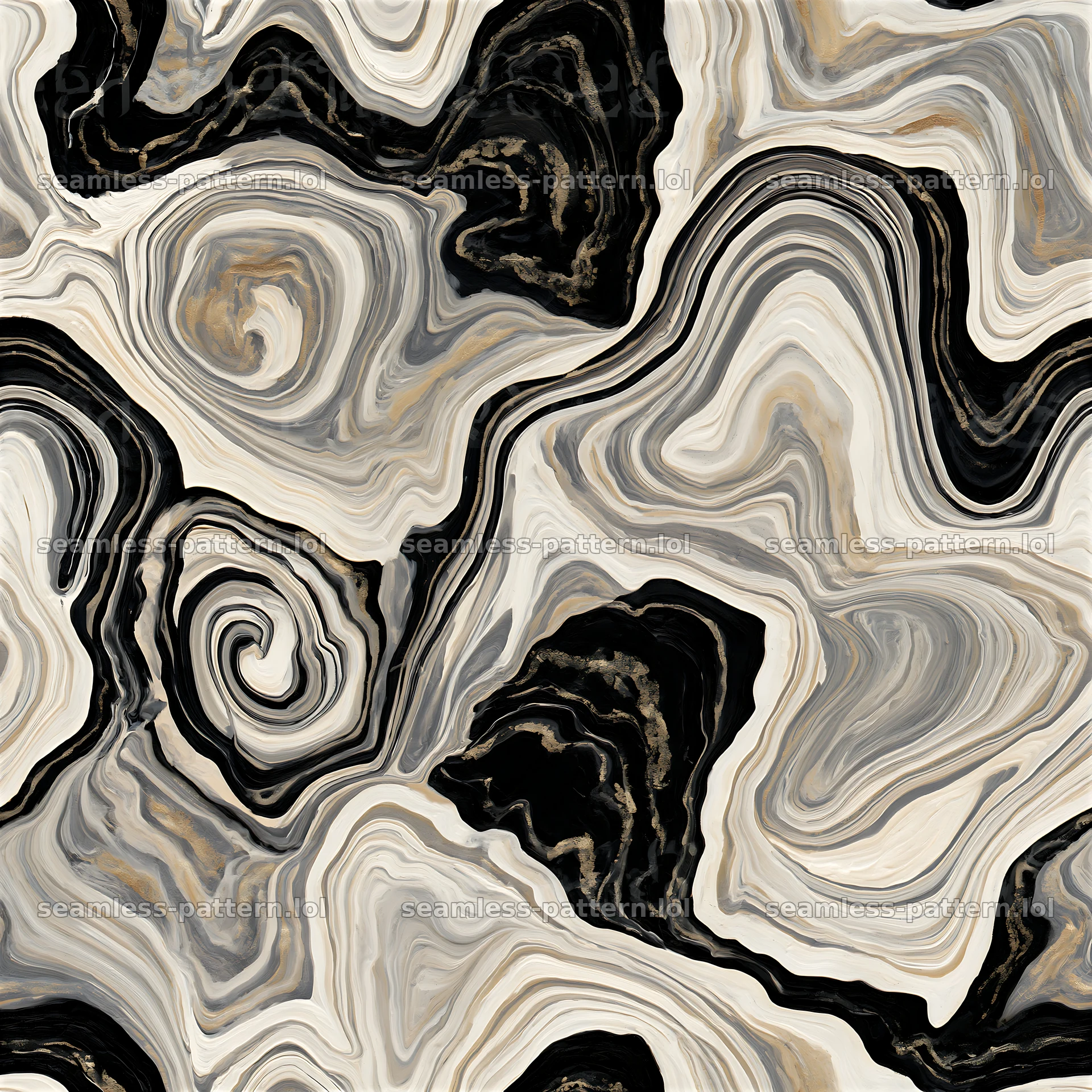 Hand-painted marble tileable pattern with swirls and curves — seamless tileable pattern at 8192x8192