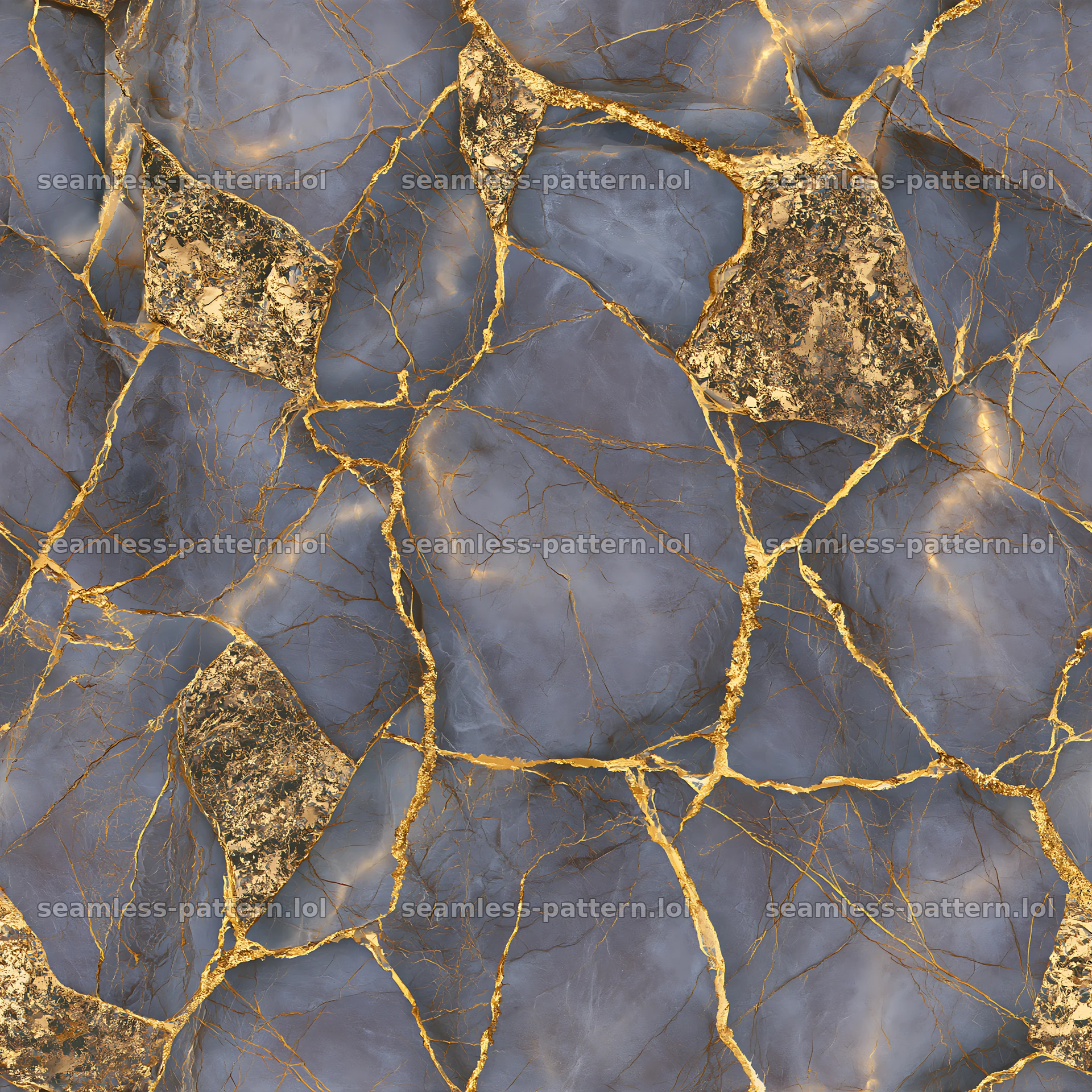 Gold thread vein seamless texture on marble surface — seamless tileable pattern at 8192x8192
