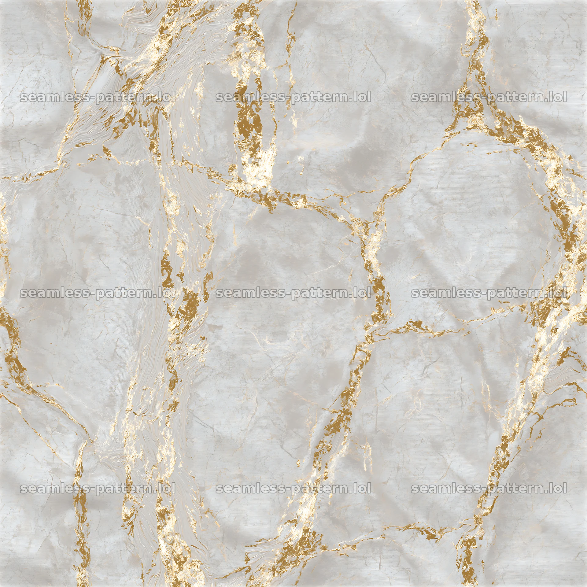 Luxury gold vein seamless texture with gray background — seamless tileable pattern at 8192x8192