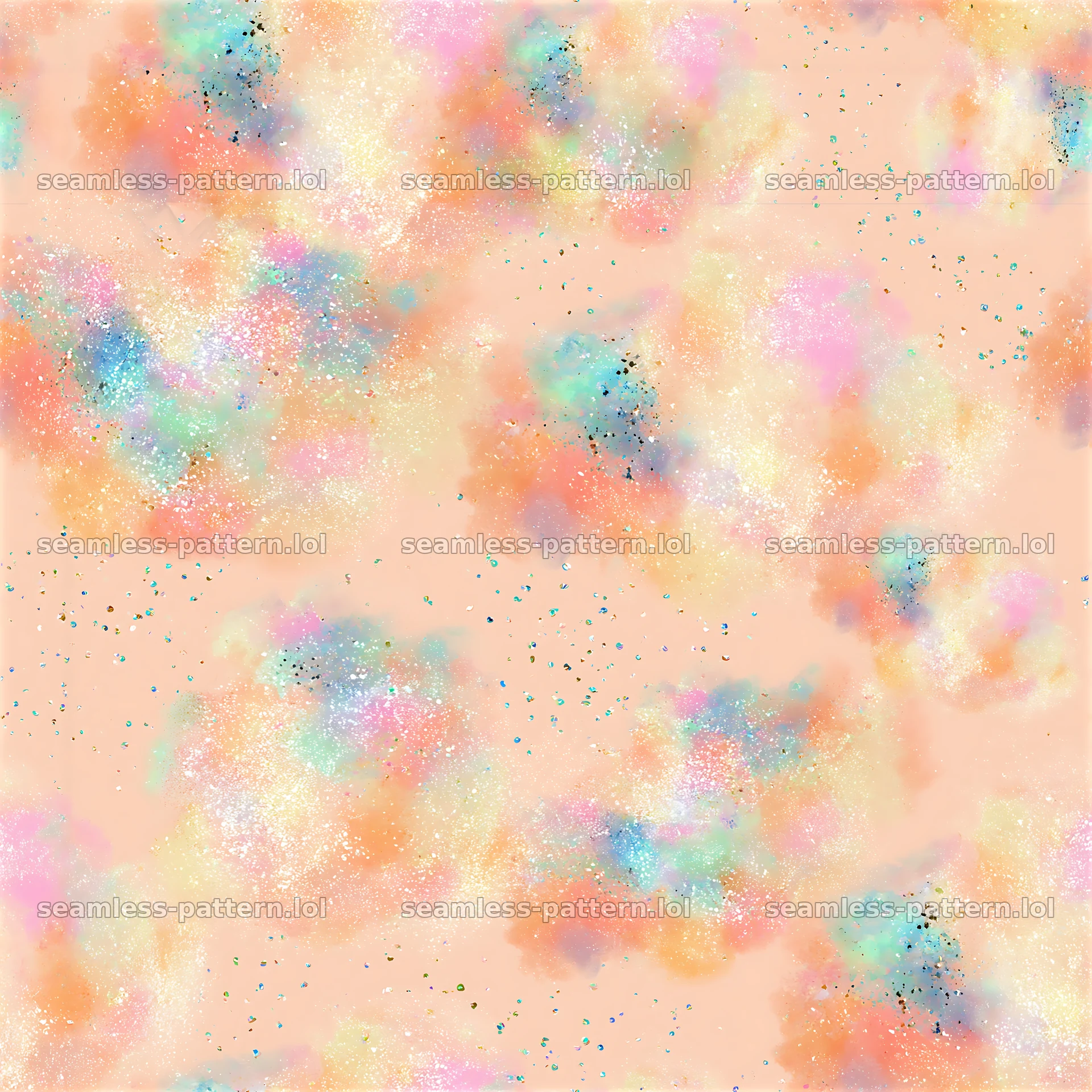 Colorful glitter seamless pattern in pastel colors with texture — seamless tileable pattern at 8192x8192