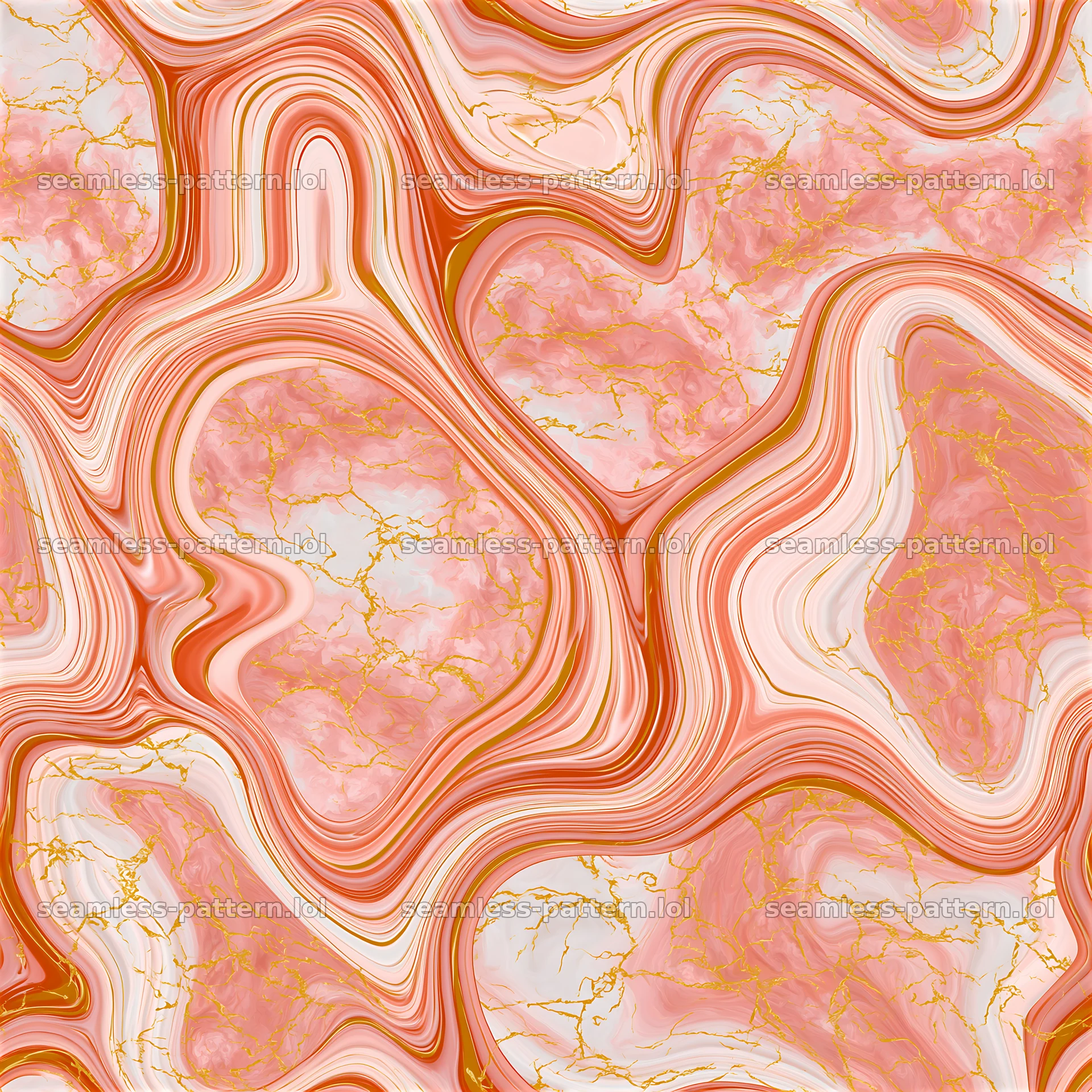 Seamless fluid marble repeat pattern with gold veining — seamless tileable pattern at 8192x8192