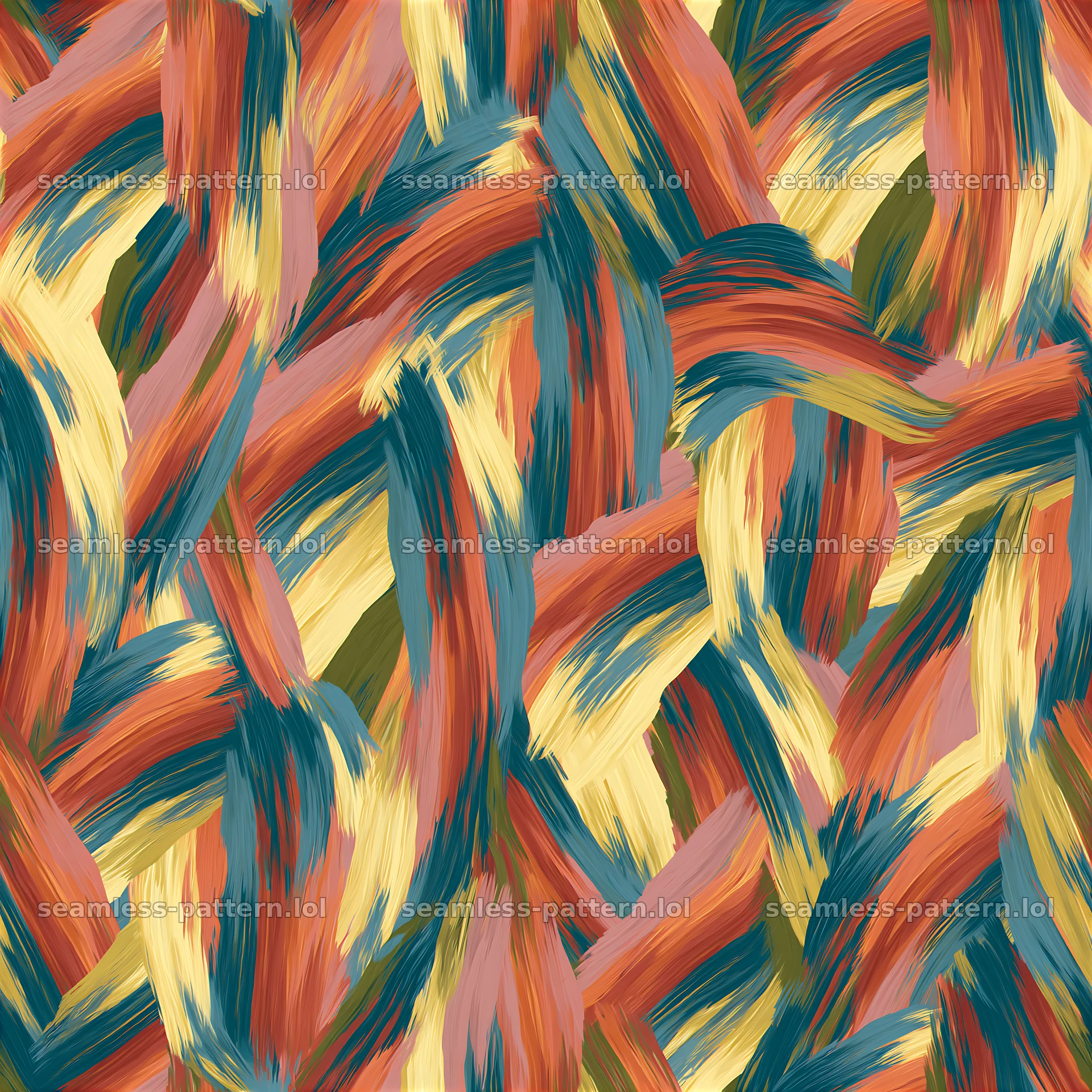 Colorful abstract paint ribbons tileable pattern — seamless tileable pattern at 8192x8192