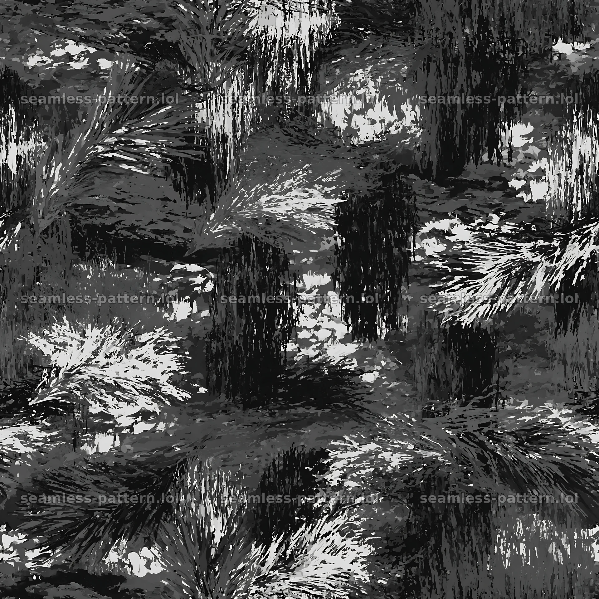 Seamless woodland camouflage brushstroke pattern — seamless tileable pattern