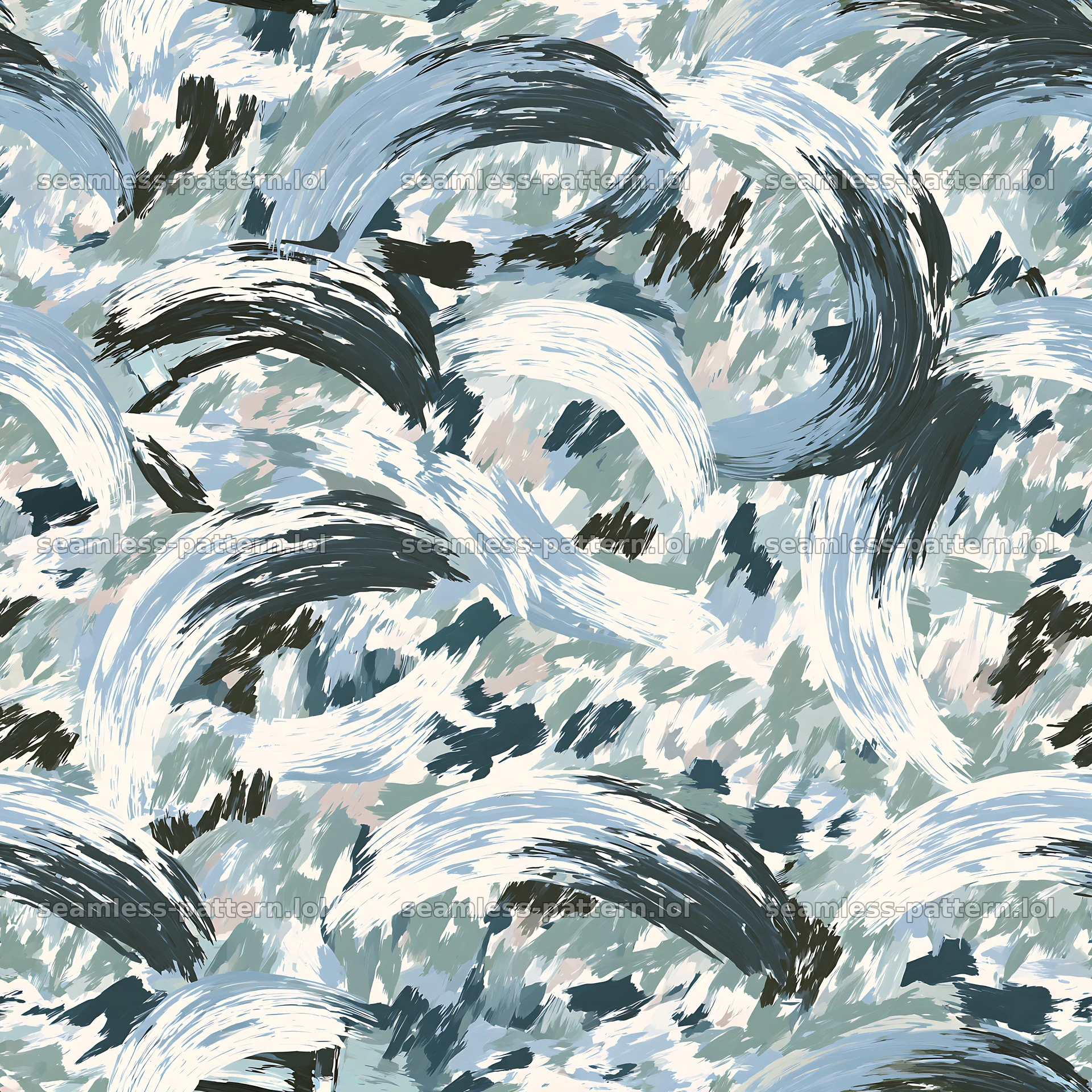 Seamless arctic camouflage brushstroke pattern for textiles — seamless tileable pattern