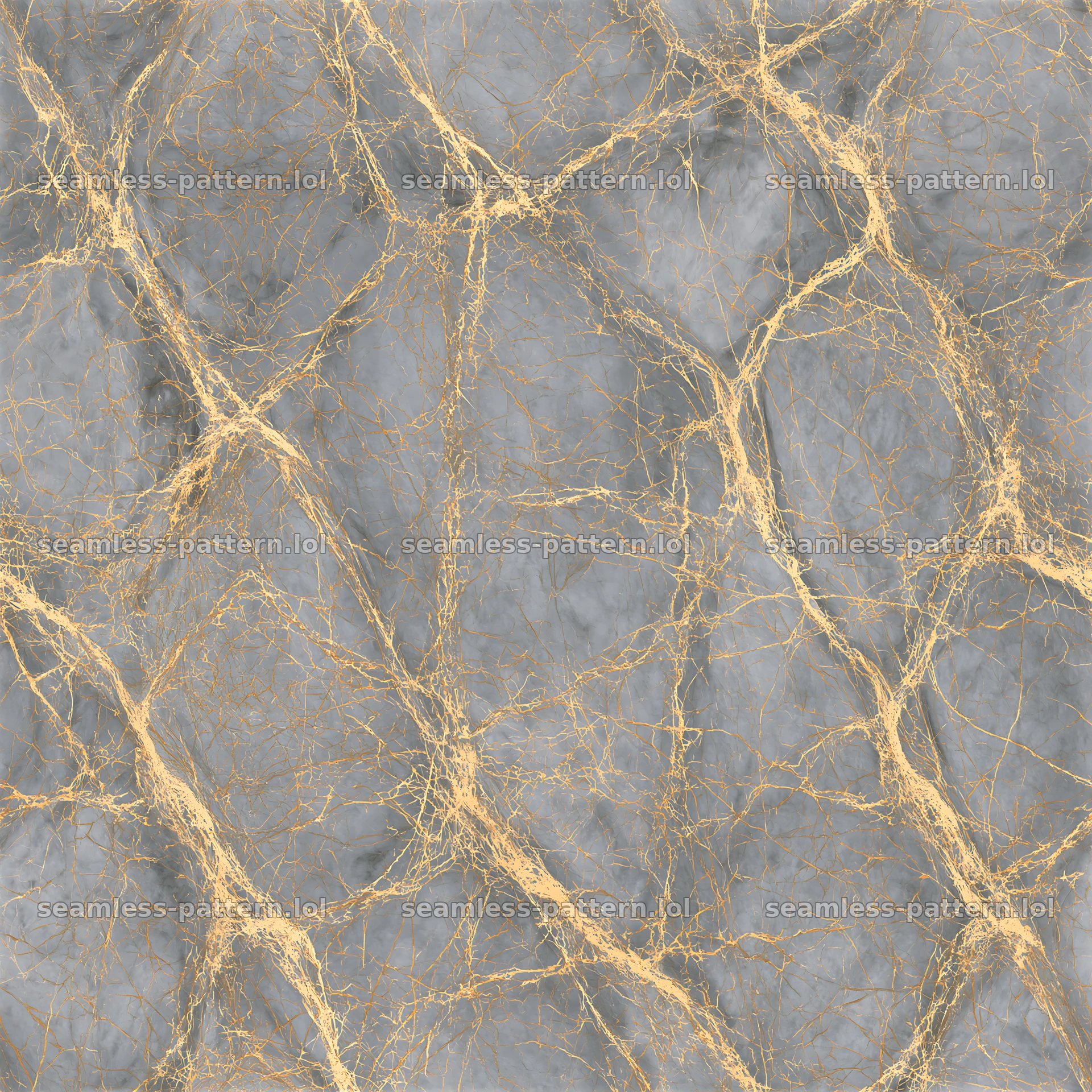 Gold vein on gray tileable texture adds elegance to surfaces — seamless tileable pattern at 8192x8192