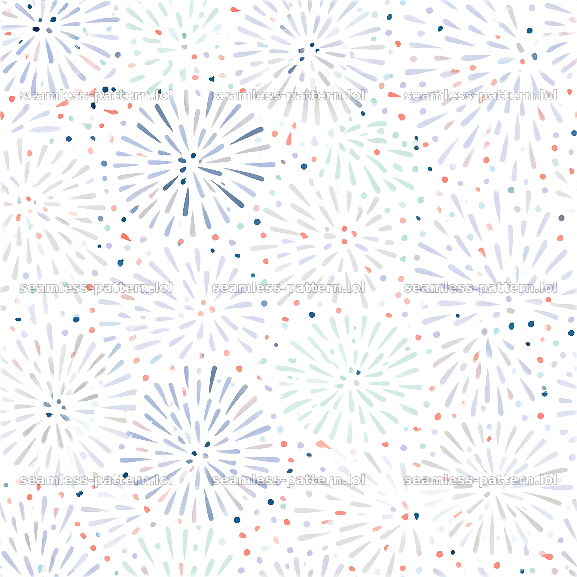 Confetti burst seamless pattern with colorful shapes and designs — seamless tileable pattern at 8192x8192