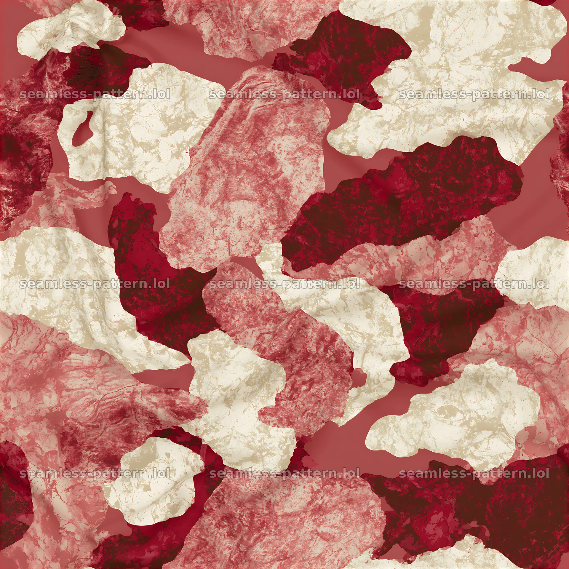 Red marbled camouflage seamless pattern in earthy tones — seamless tileable pattern at 8192x8192