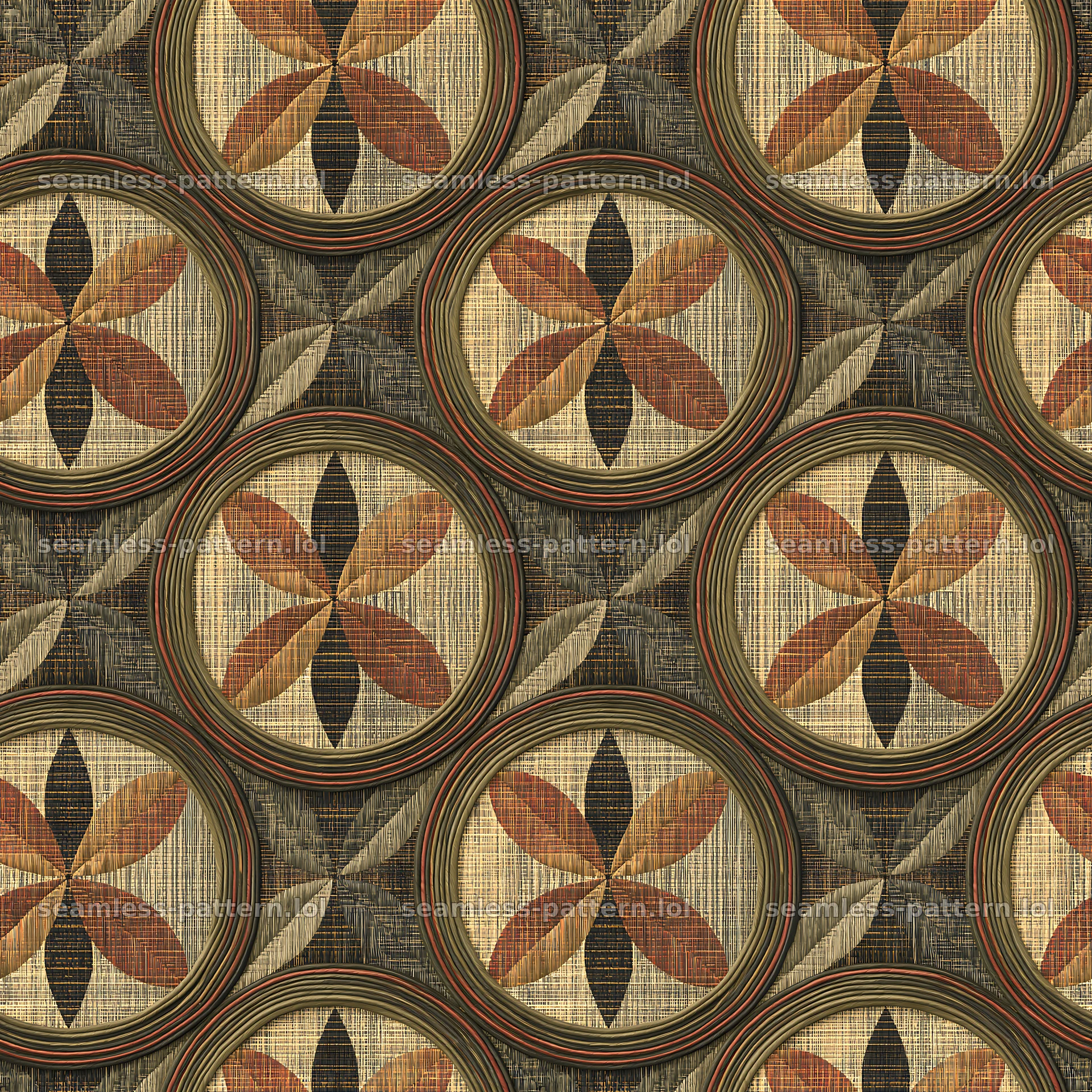 Seamless flower of life geometric pattern for fabric and wallpaper — seamless tileable pattern