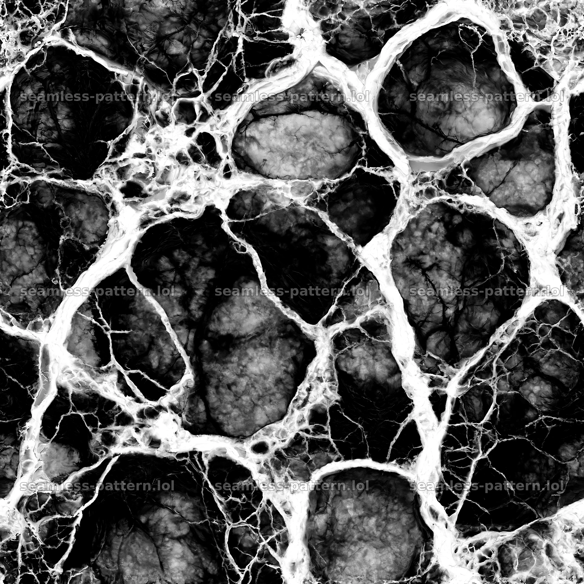 Modern abstract marble repeat pattern with layered color veins — seamless tileable pattern