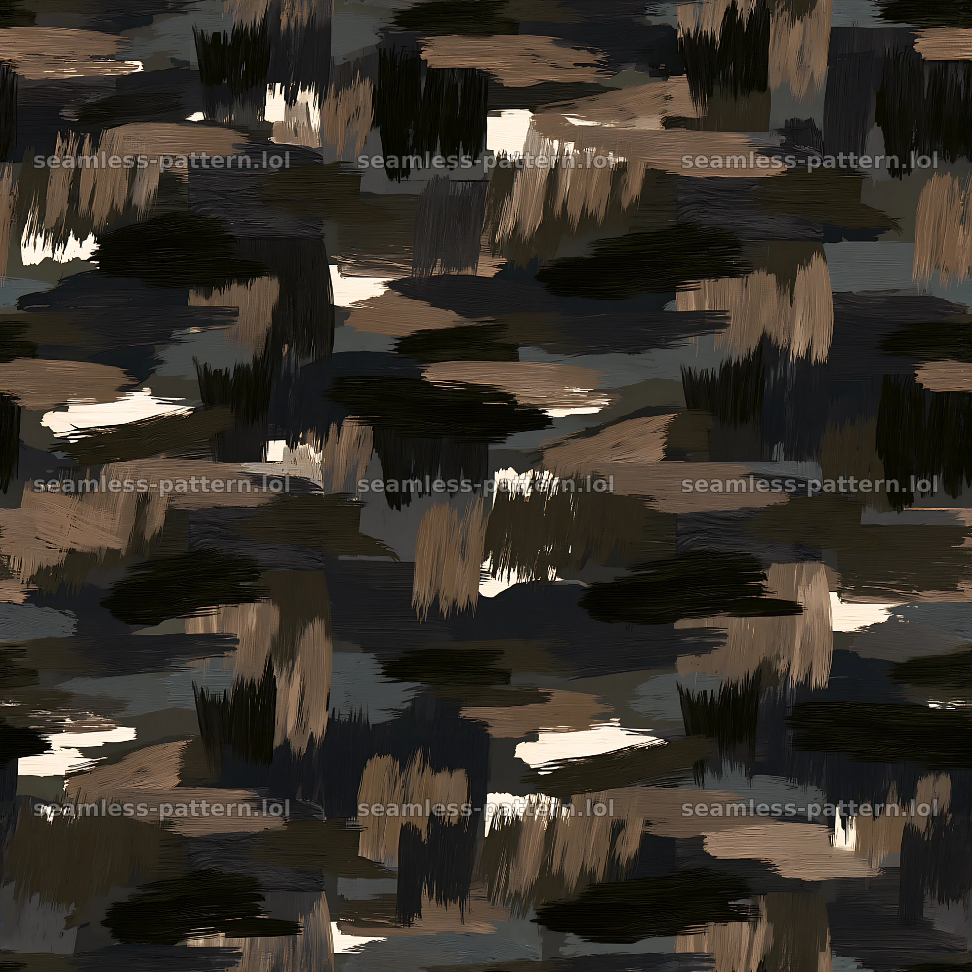 Seamless camouflage brushstroke pattern for fabric and wallpaper — seamless tileable pattern