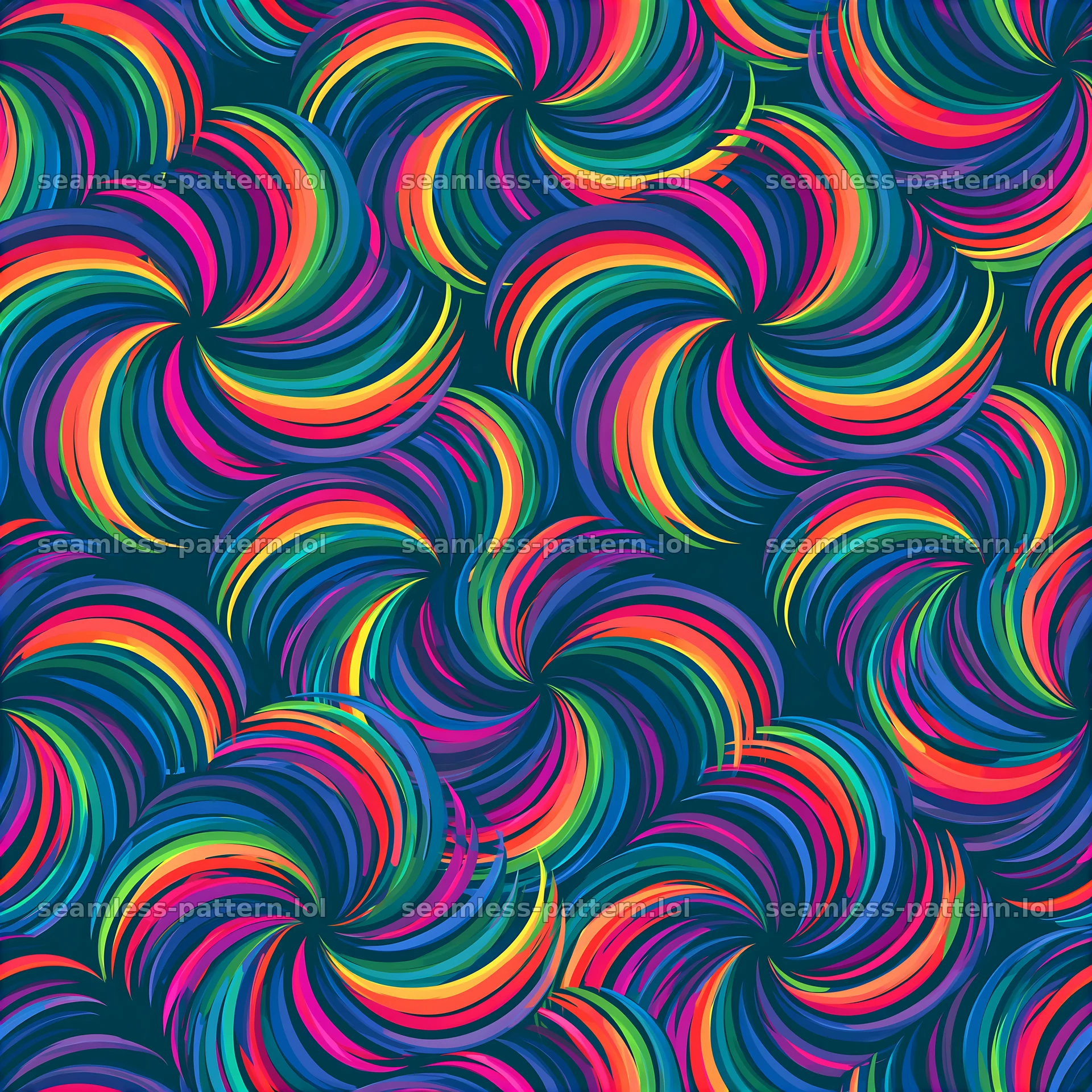 Bold rainbow arcs seamless pattern — seamless tileable pattern at 8192x8192