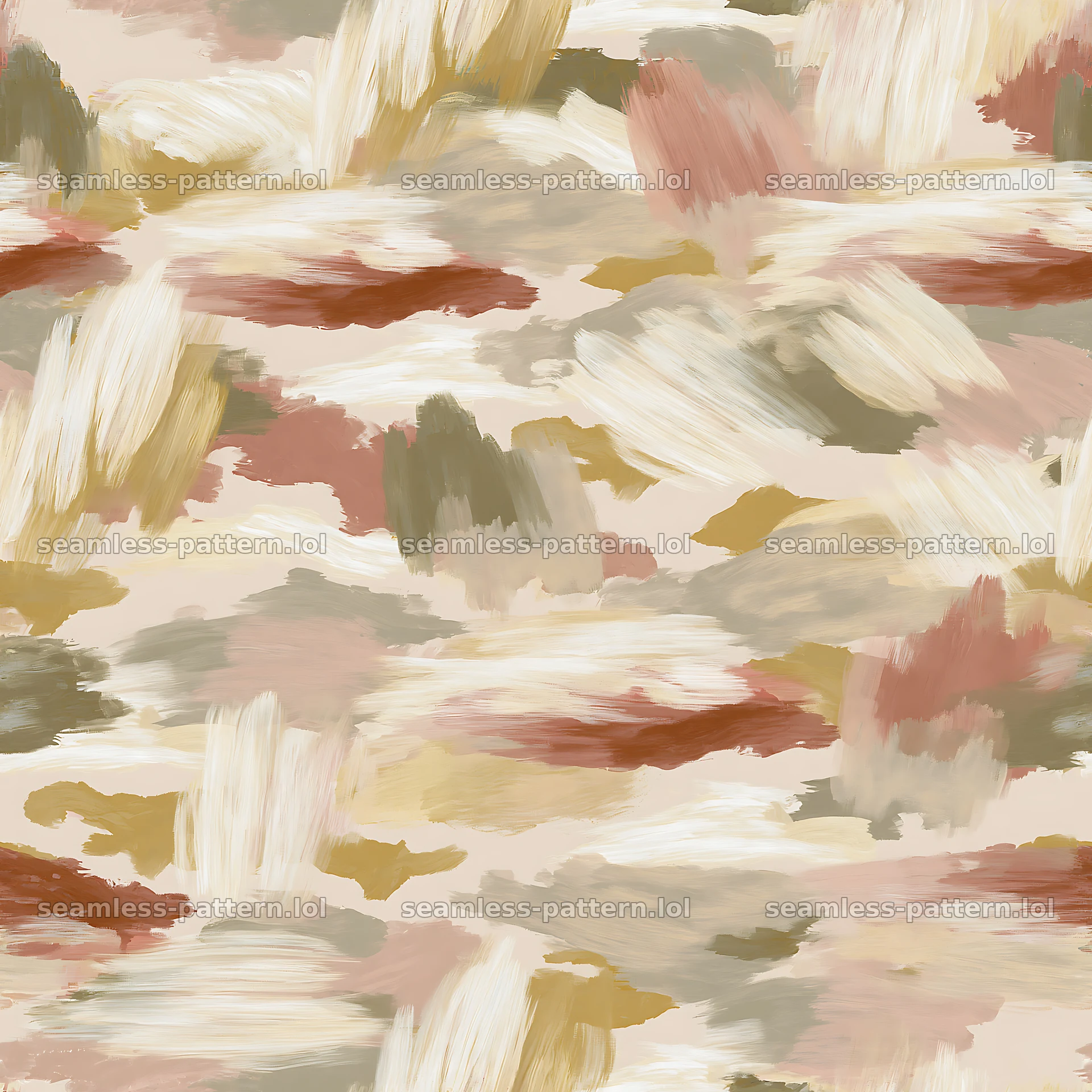 Seamless beige camouflage brushstroke pattern design — seamless tileable pattern