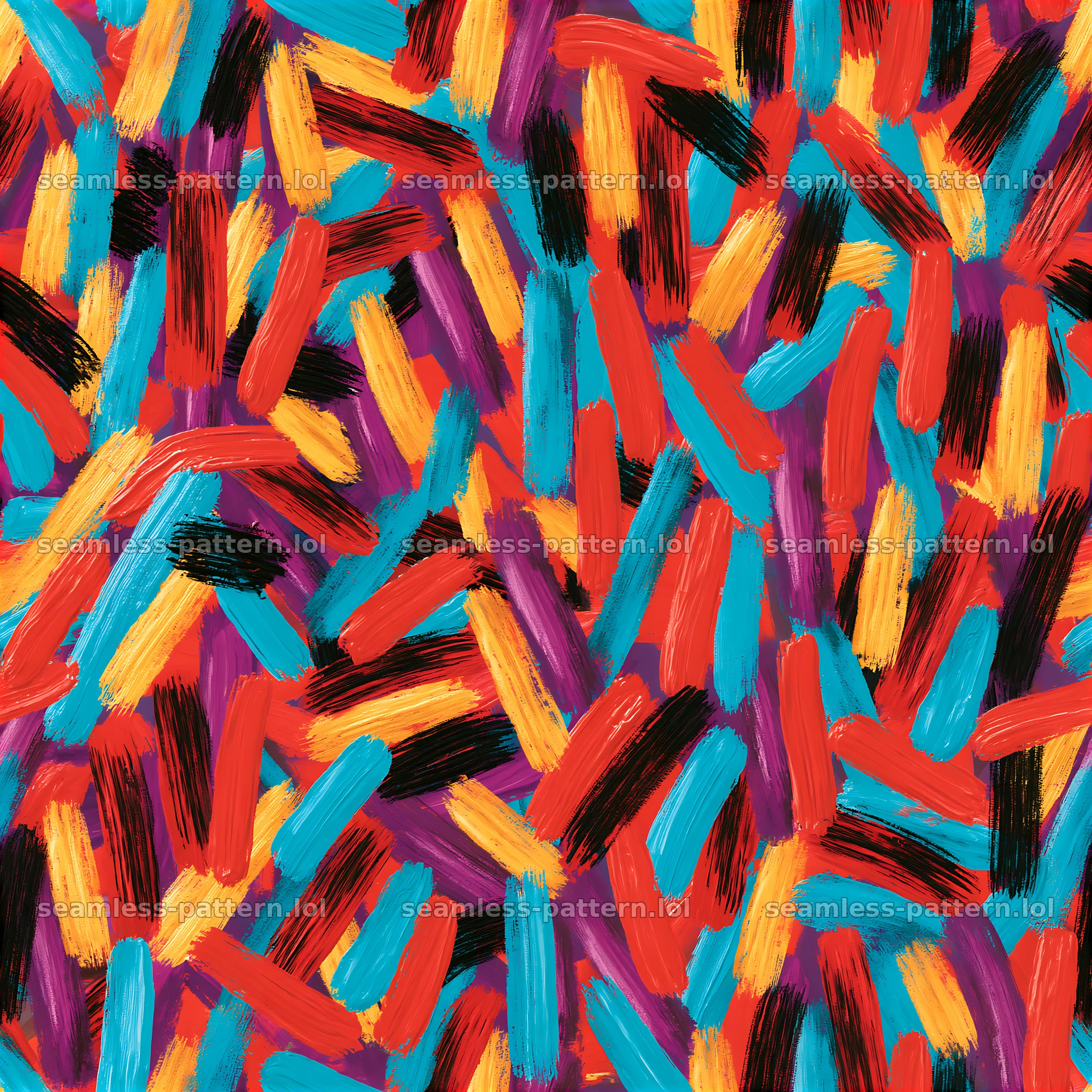 Colorful hand painted strokes seamless pattern on bright background — seamless tileable pattern at 8192x8192