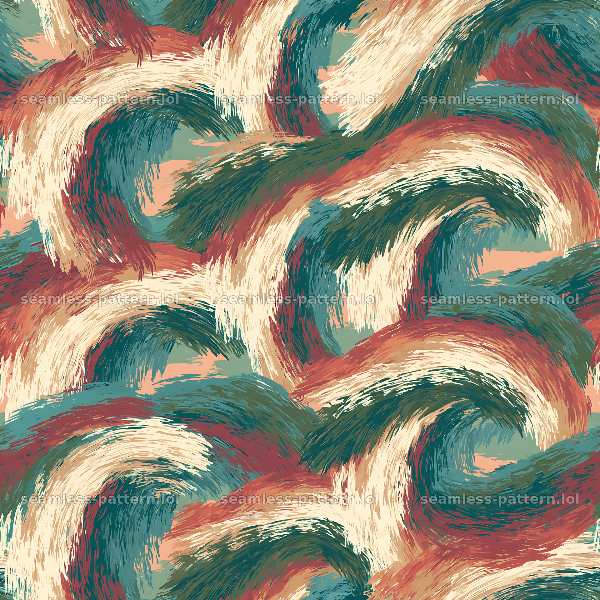 Seamless camouflage brushstroke pattern design for textiles — seamless tileable pattern