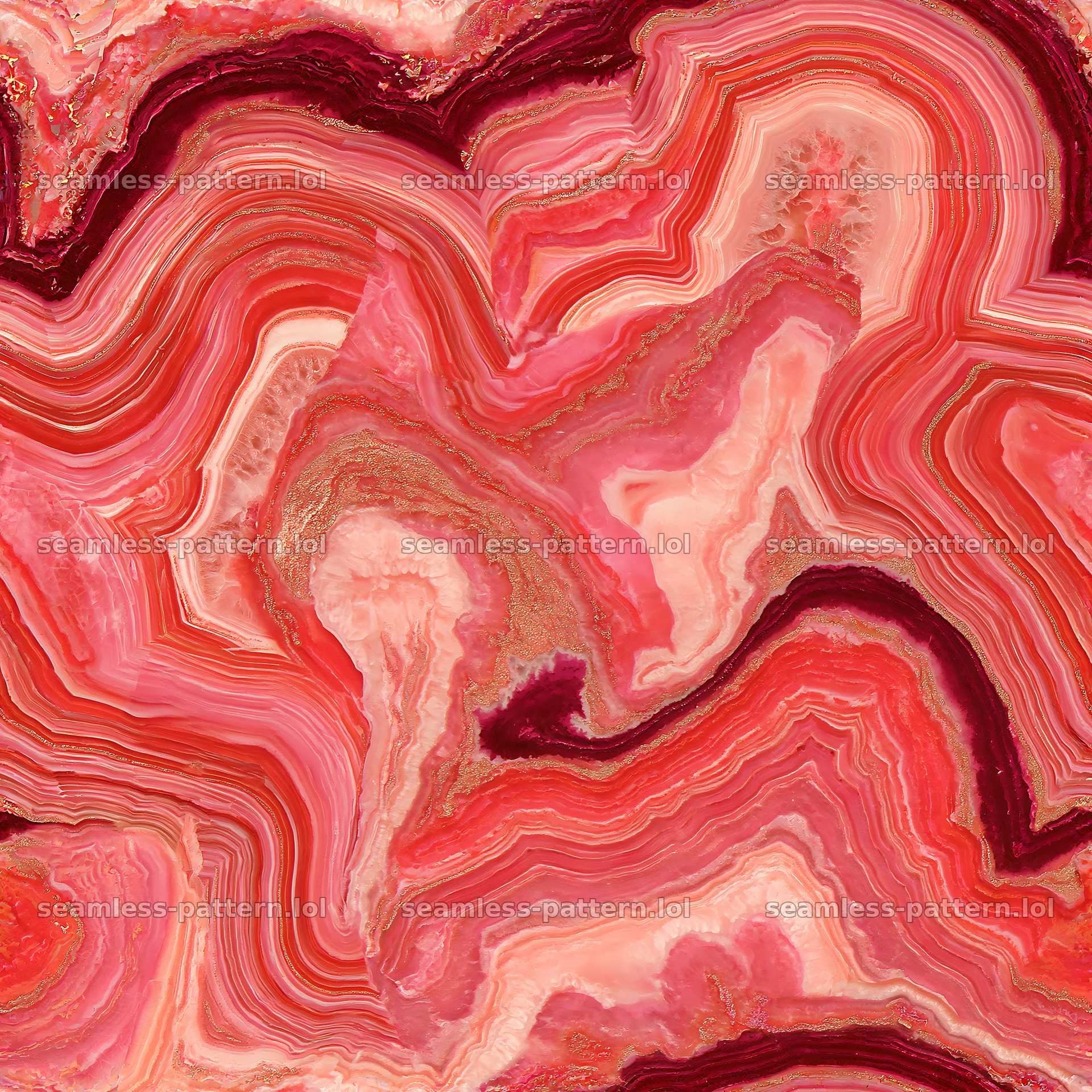 Modern abstract marble repeat pattern with layered color veins — seamless tileable pattern