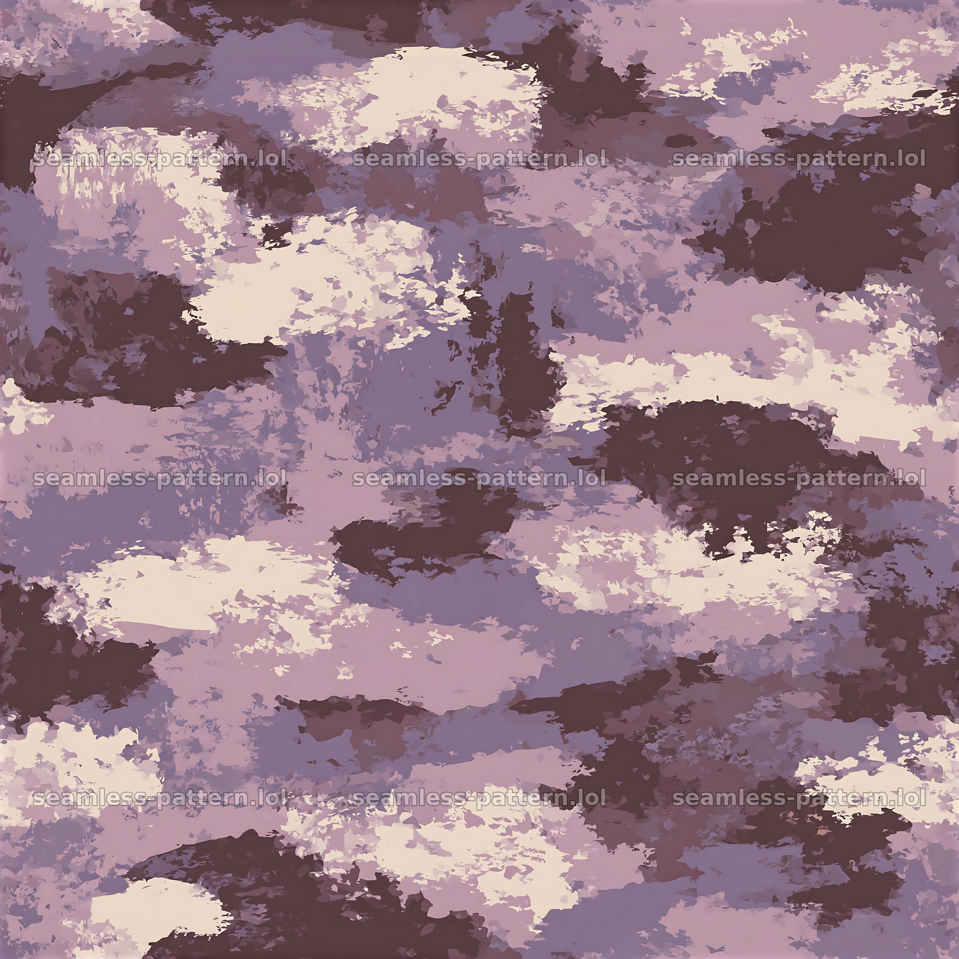 Purple desert camouflage repeat pattern with soft cloud shapes — seamless tileable pattern at 8192x8192