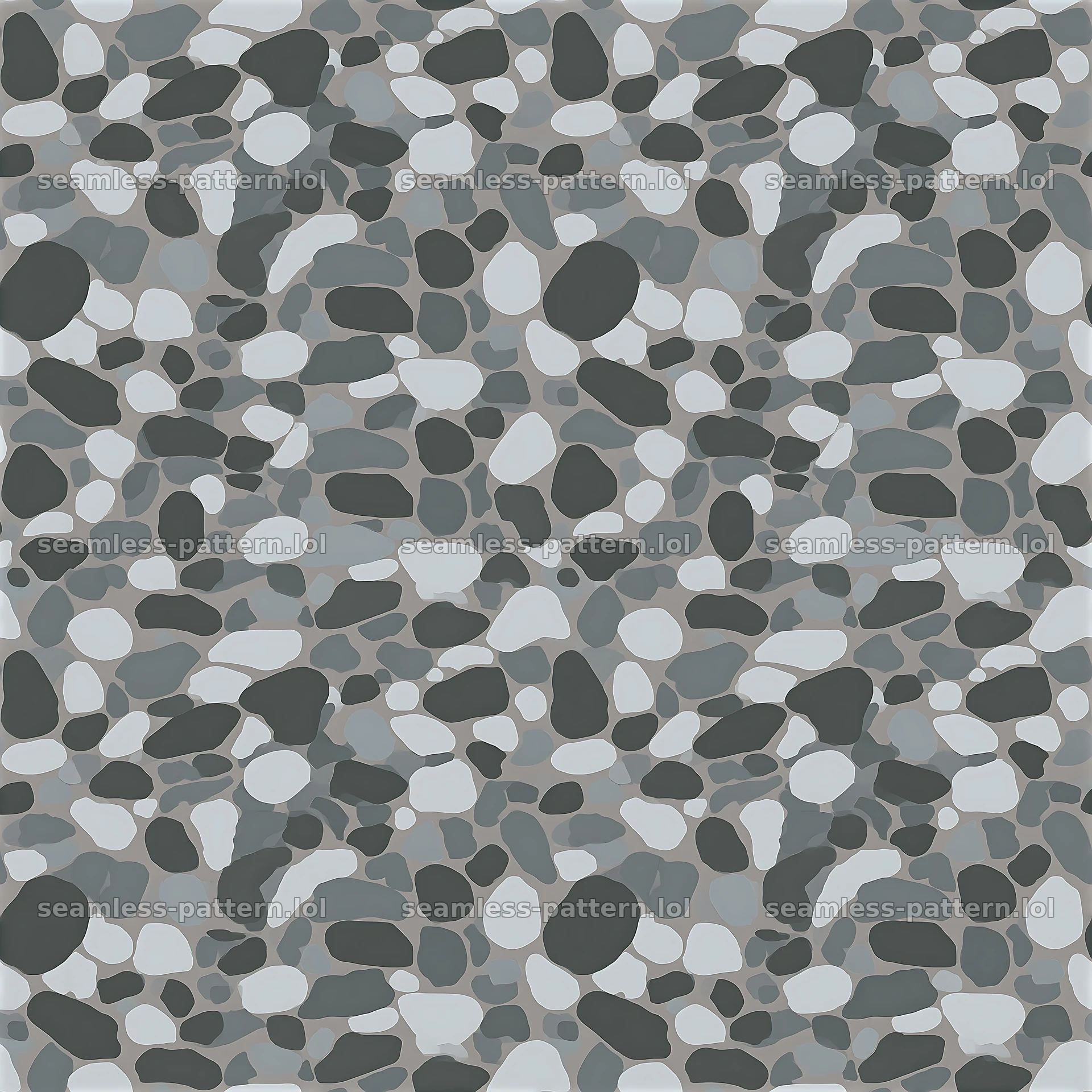 Repeat pattern with monochrome gray camouflage elements — seamless tileable pattern at 8192x8192