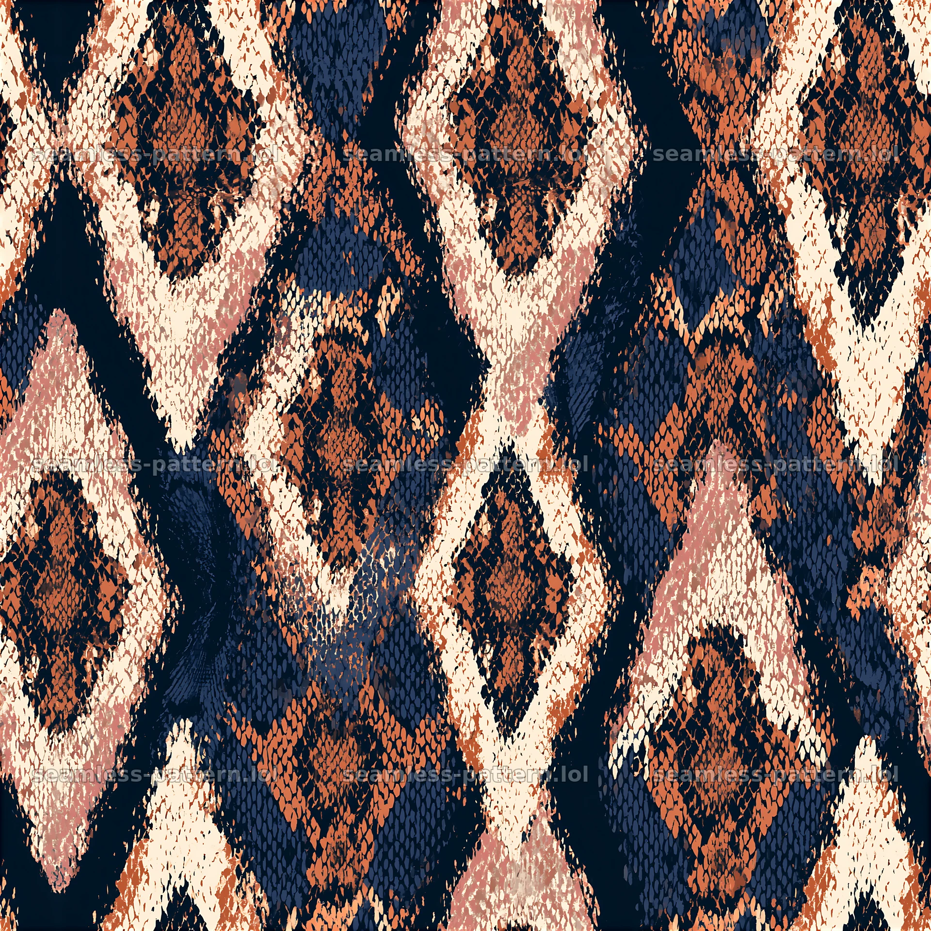 Seamless reptile fashion repeat pattern with diamond shapes — seamless tileable pattern at 8192x8192