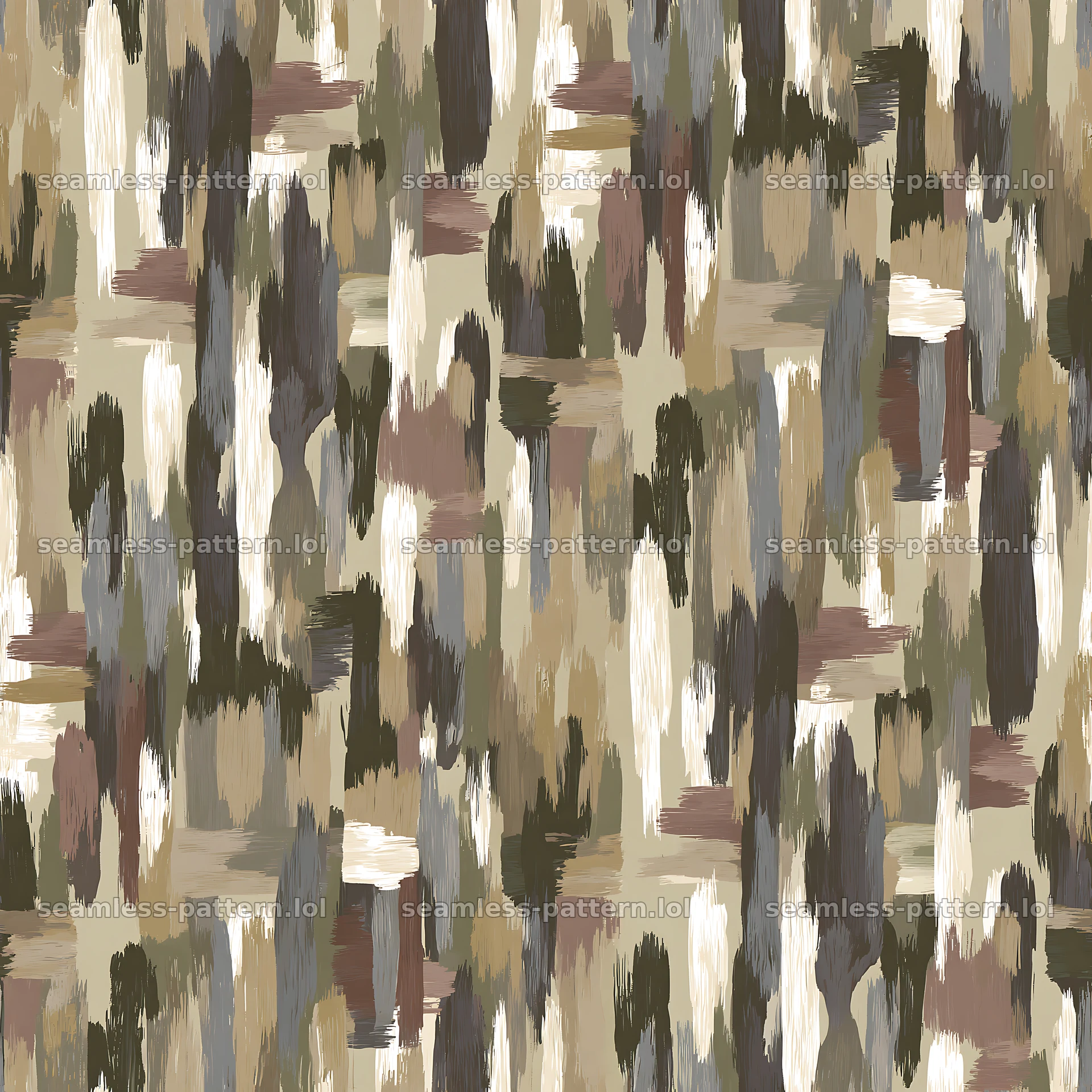 Seamless khaki camouflage brushstroke pattern — seamless tileable pattern