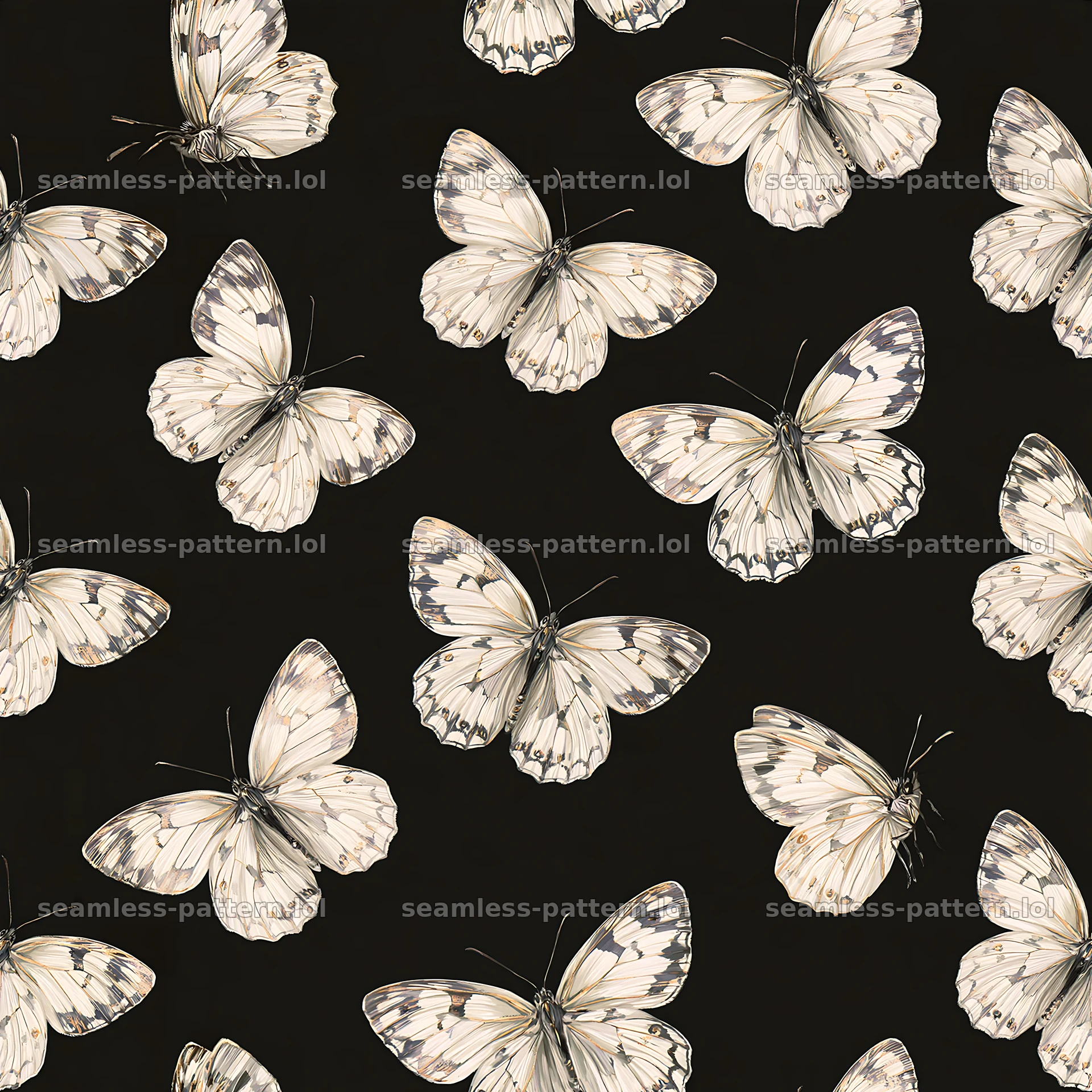Whimsical butterfly seamless pattern for fabric and wallpaper — seamless tileable pattern