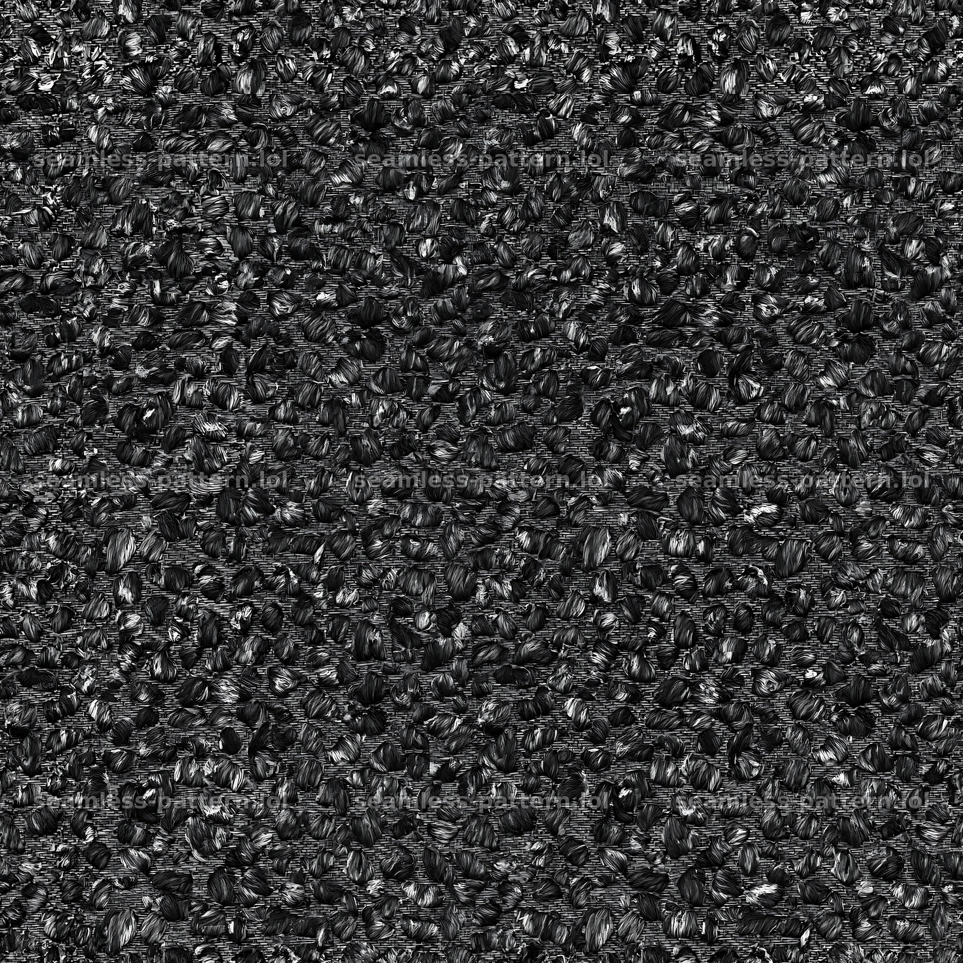 Repeat denim seam texture in monochrome black and white — seamless tileable pattern