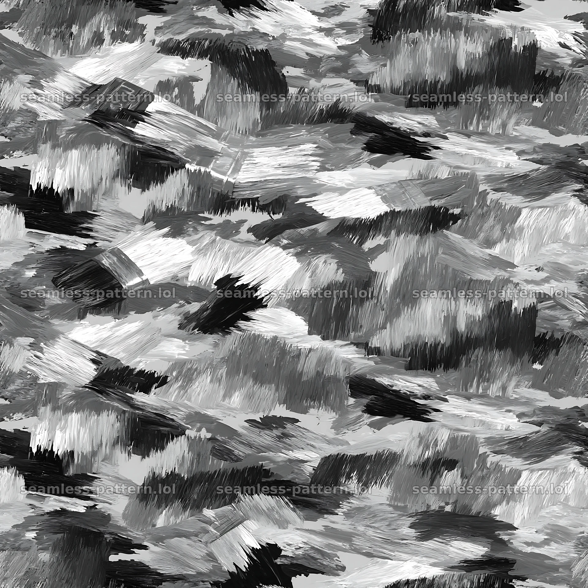 Seamless gray camouflage brushstroke pattern — seamless tileable pattern